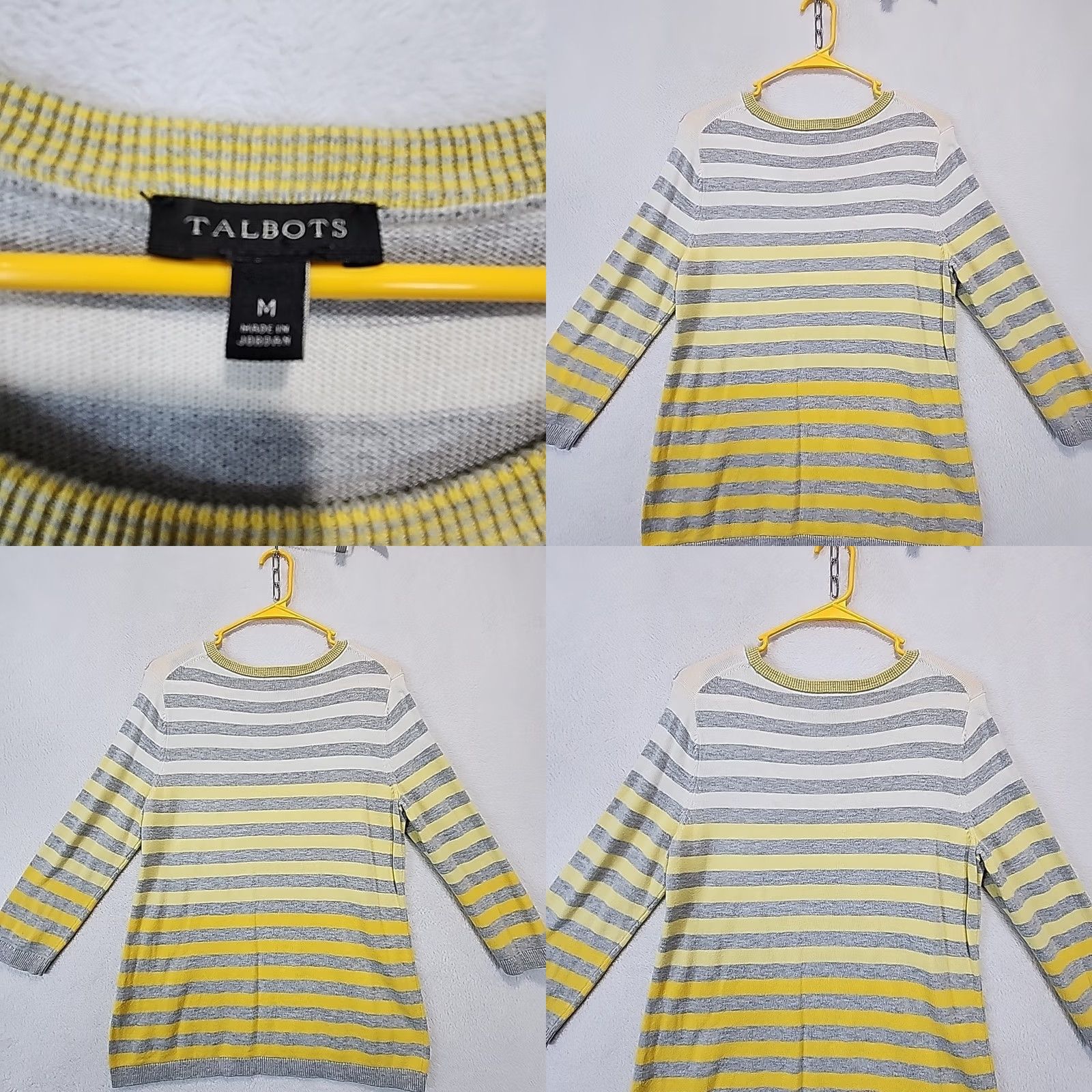 Talbots Talbots Sweater Stripe 3/4 Sleeves Crew Neck Multicolor Knit All Seasons Ladies M Regular Size M / US 6-8 / IT 42-44 - 8 Thumbnail
