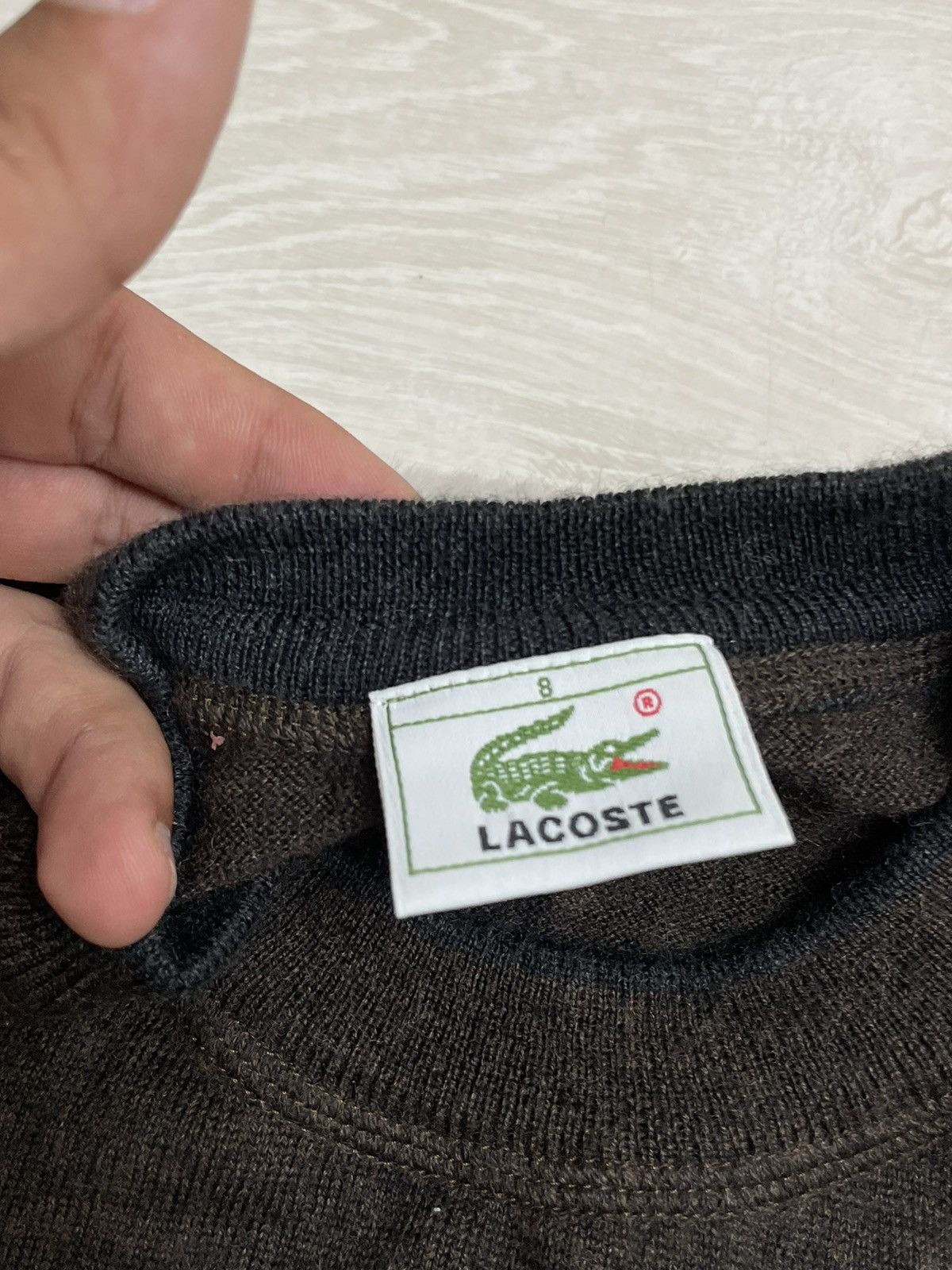 Lacoste × Vintage Lacoste Vintage 00’s Sweater Knit Center Logo Luxury Brand Size US XL / EU 56 / 4 - 7 Thumbnail