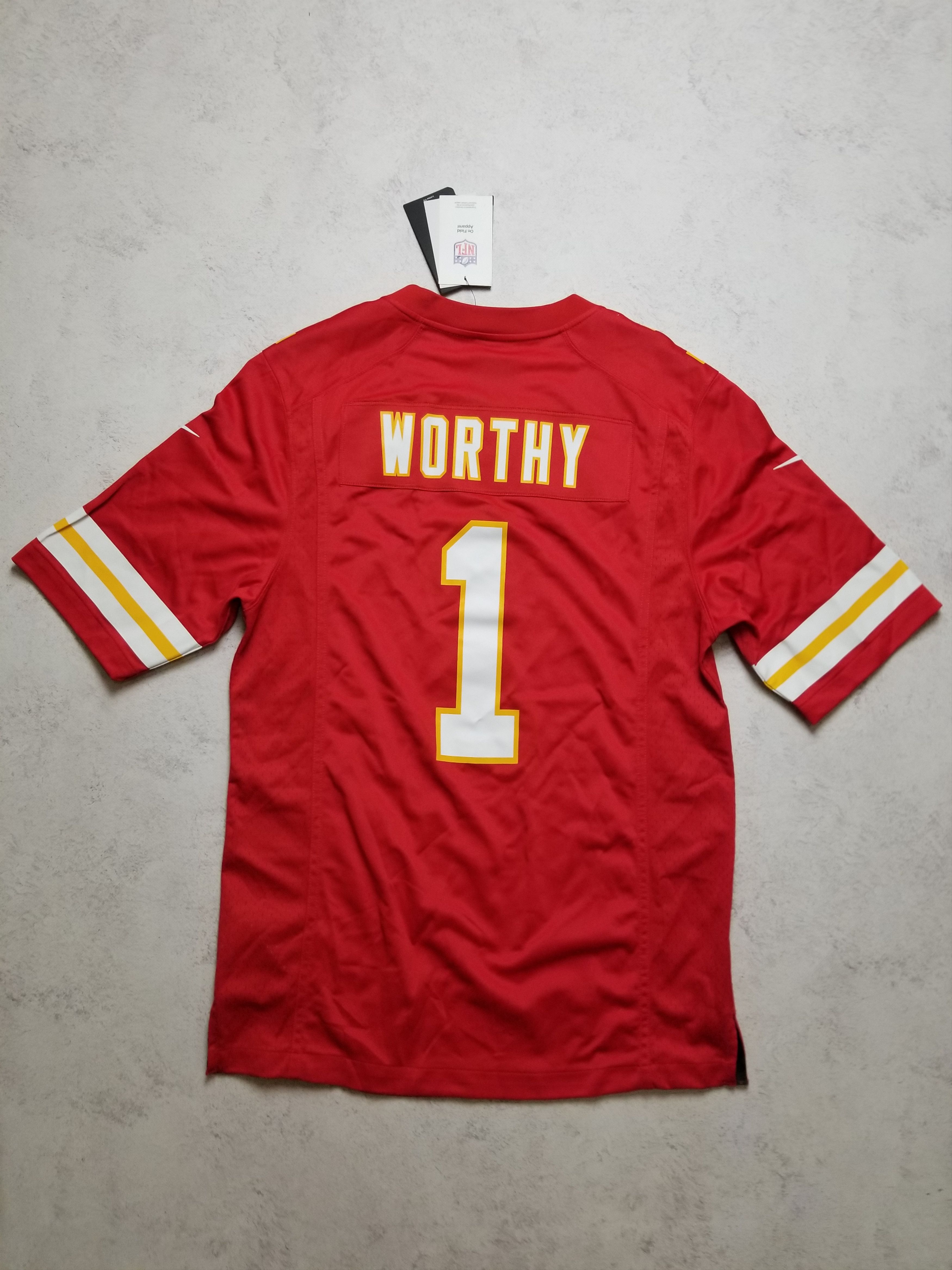 Nike Nike Xavier Worthy#1 Kansas City Chiefs On Field Red Jersey Size US S / EU 44-46 / 1 - 2 Thumbnail