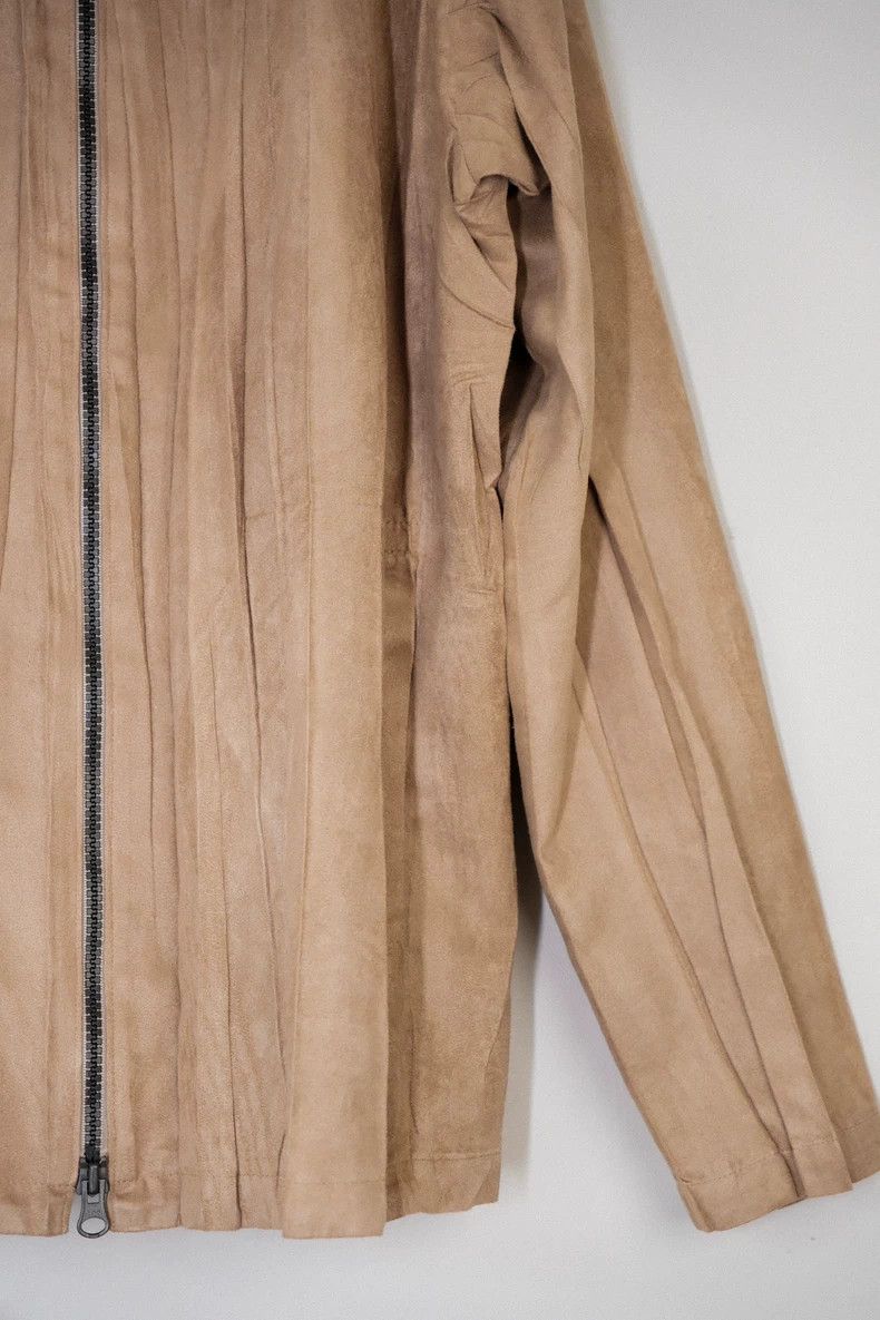 Issey Miyake Issey Miyake Suede stand-up collar knight jacket Size M / US 6-8 / IT 42-44 - 6 Thumbnail