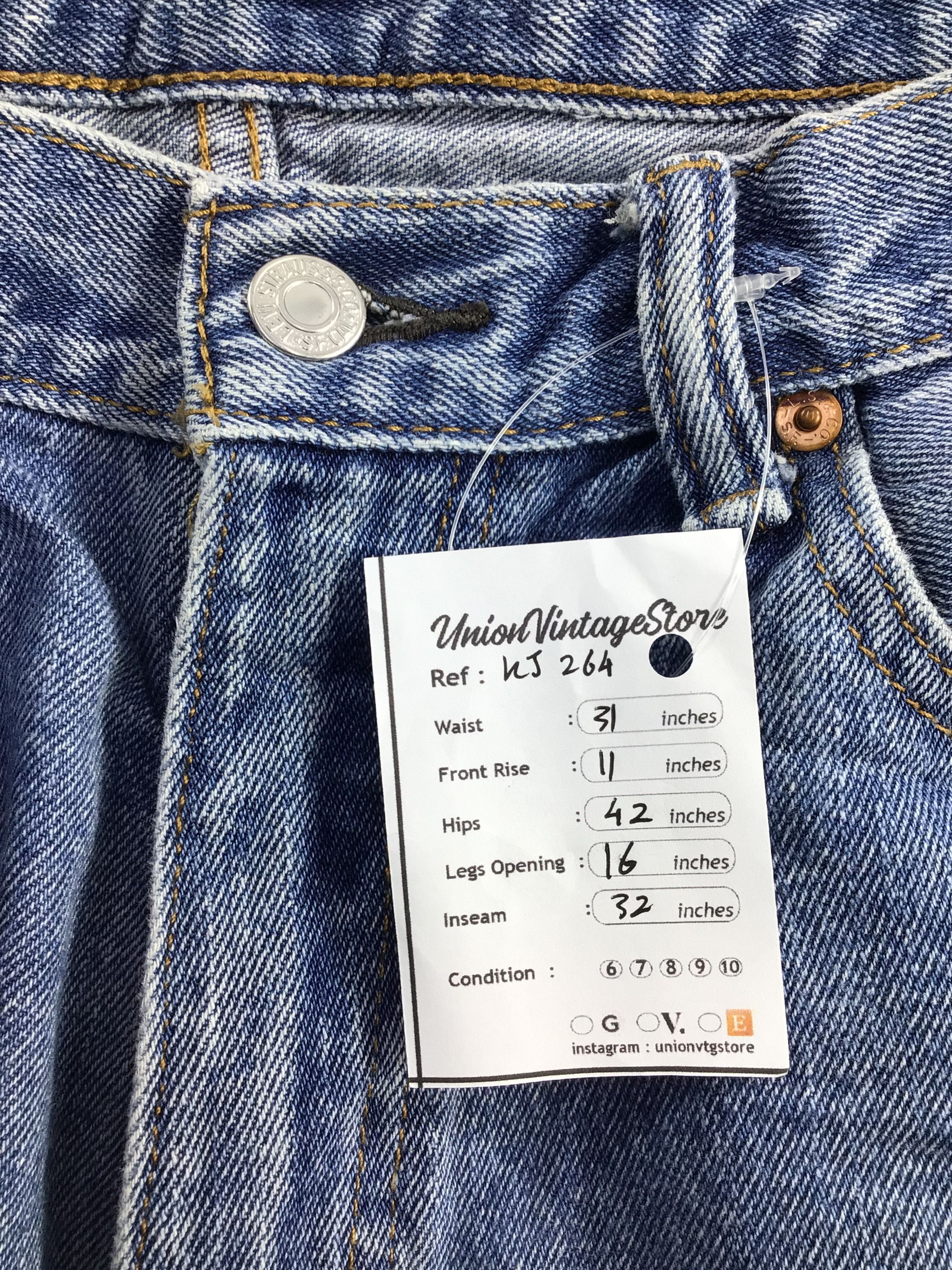 Levi's Vintage Levis 550 Jeans Faded Blue Denim KJ264 Size US 33 - 13 Thumbnail