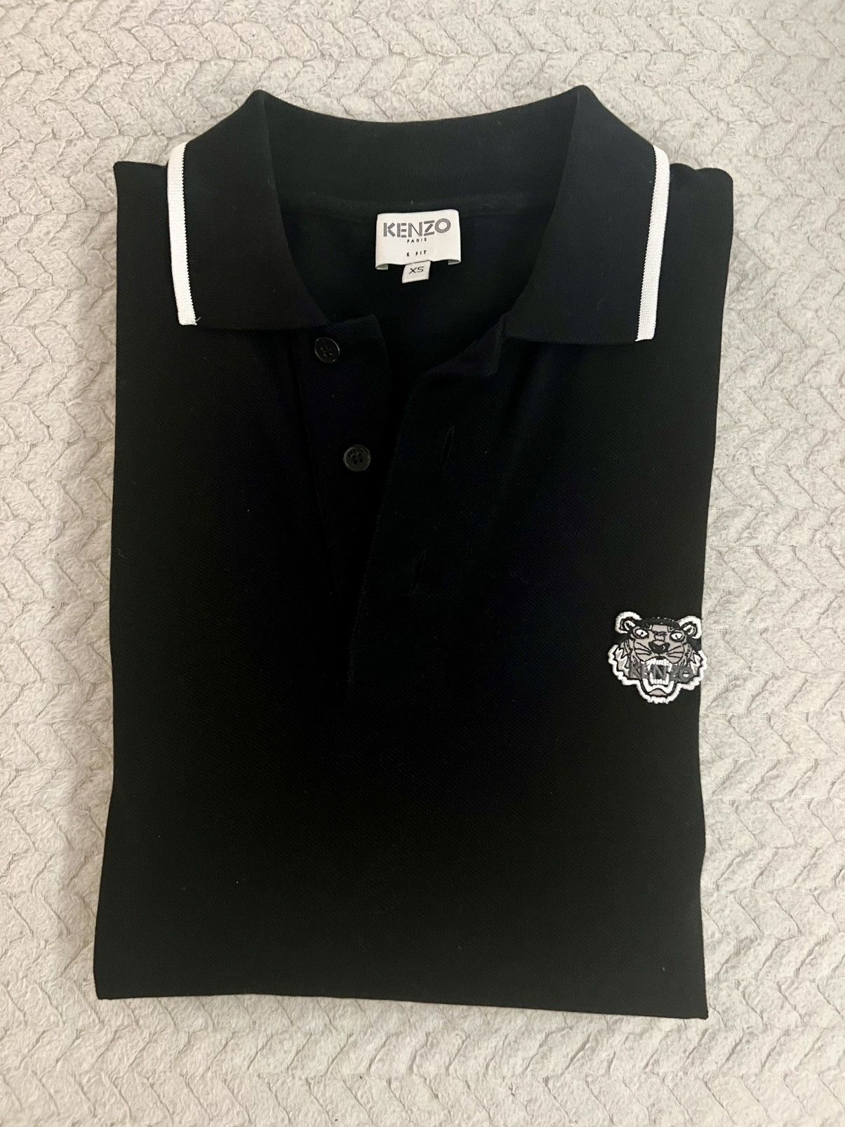 Kenzo NEVER WORN Kenzo Lion Polo Shirt All Black White Detailing Size US S / EU 44-46 / 1 - 10 Thumbnail