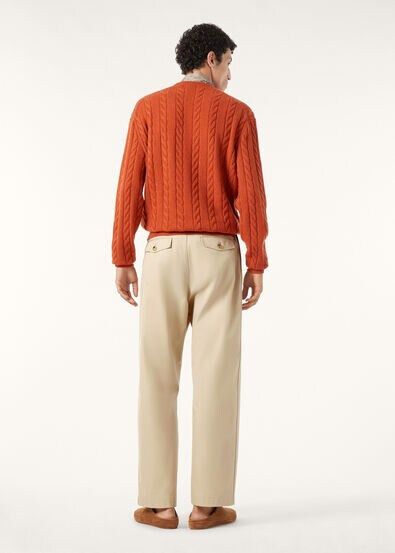 Loro Piana os11x0226 FAQ4517 Cedar Crewneck Sweater in Carrot Cream Size US XL / EU 56 / 4 - 5 Thumbnail