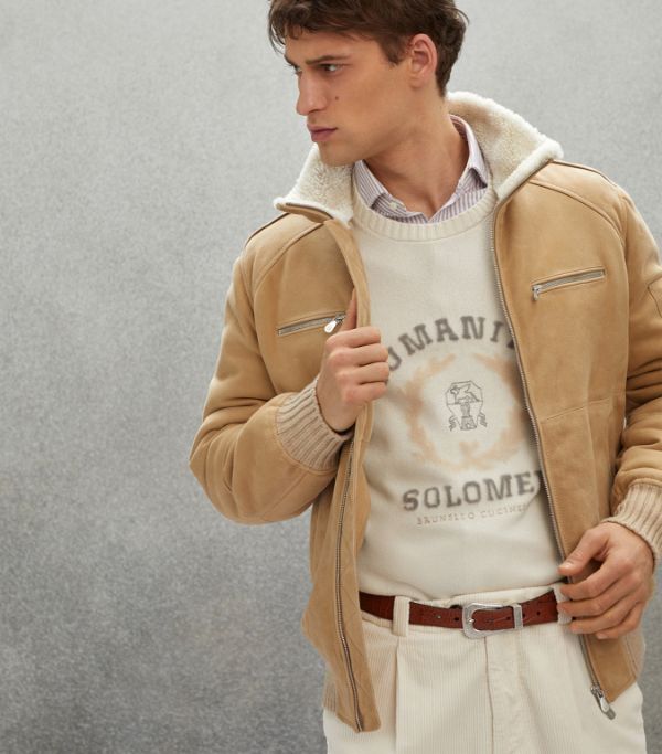Brunello Cucinelli Jacket in Beige Size US M / EU 48-50 / 2 - 3 Thumbnail