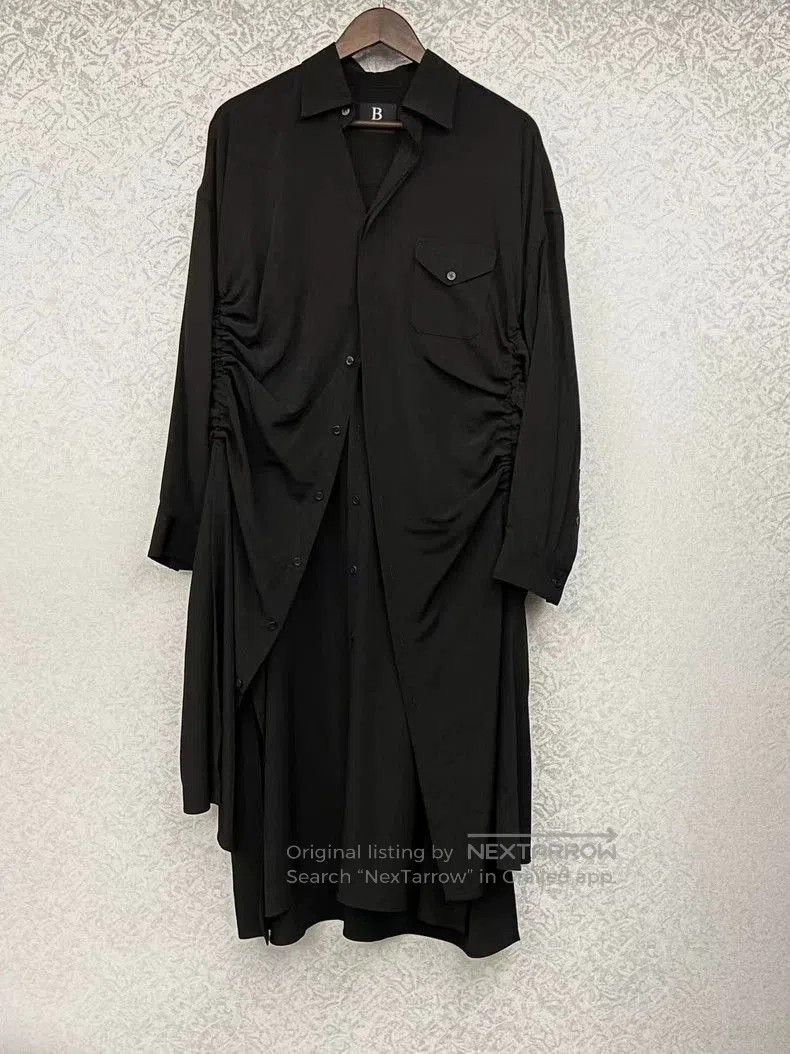 Yohji Yamamoto B Line Black Shirt Dress .