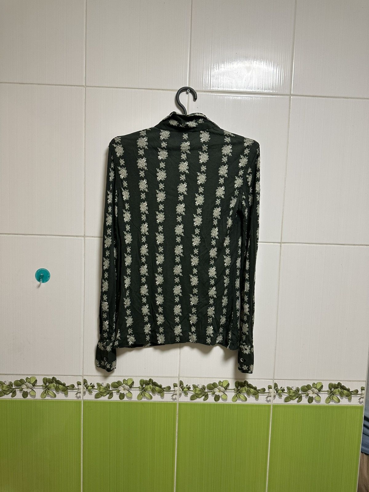 Celine × Vintage Vintage 70's Celine Pure Silk Monogram Logo Blouse Shirt Size M / US 6-8 / IT 42-44 - 5 Thumbnail