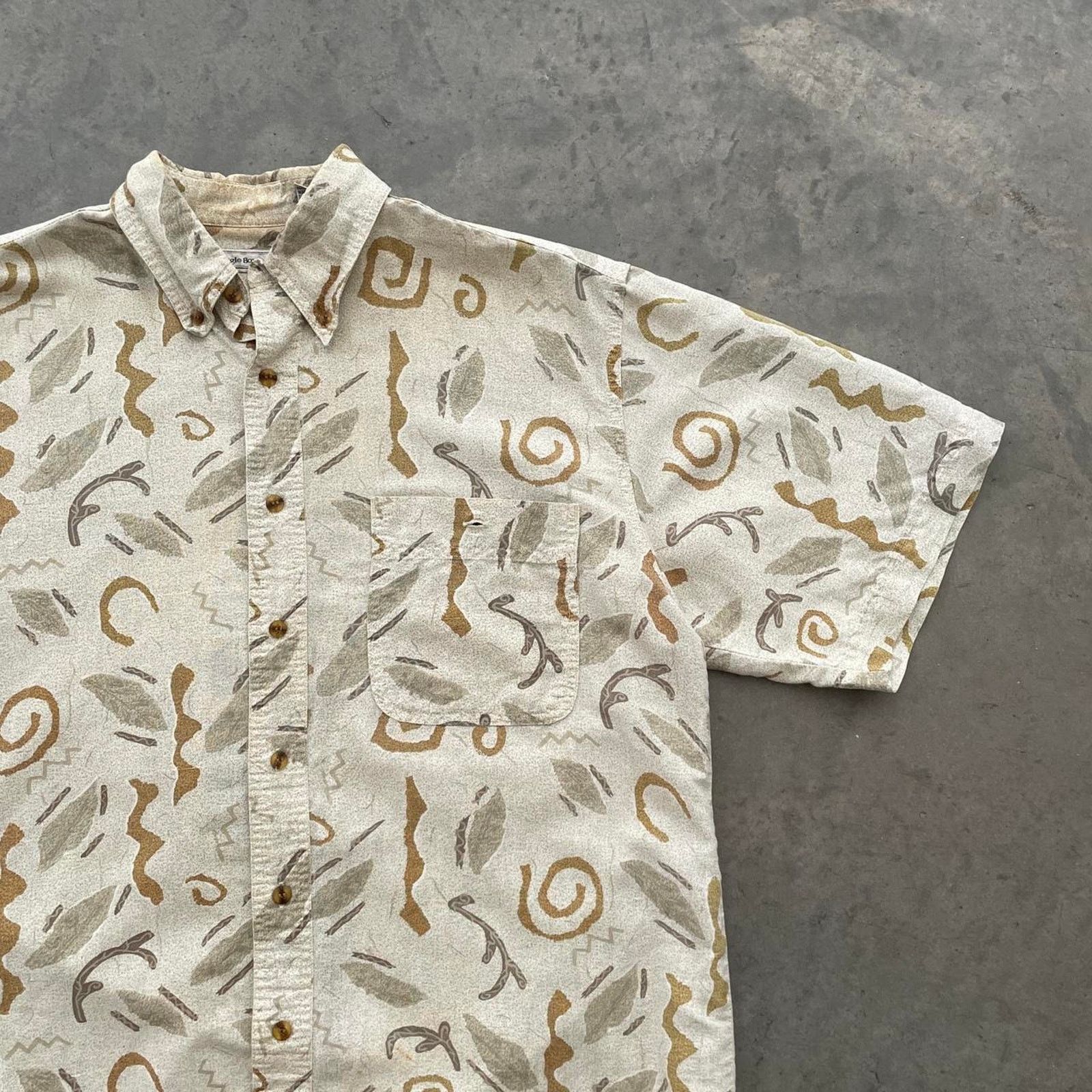 Bugle Boy Vintage Bugle Boy Company Beige Patterned Shirt Size US M / EU 48-50 / 2 - 3 Thumbnail