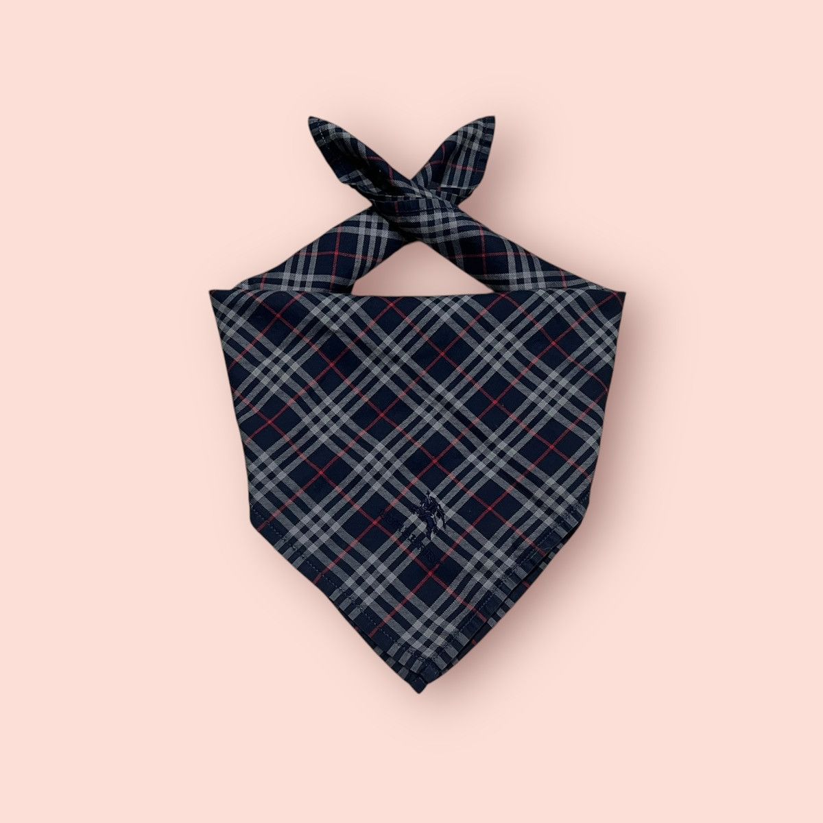 Burberry × Designer ICONIC BURBERRY BLACK LABEL PLAID NOVA CHECK HANDKERCHIEF Size ONE SIZE - 1 Thumbnail