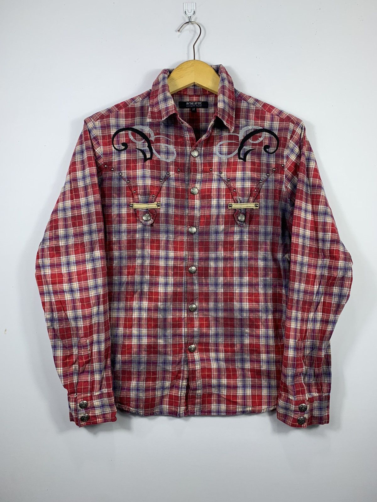 JAPANESE SICK IN THE ATTIC DISTRESSED BUTTON SHIRT