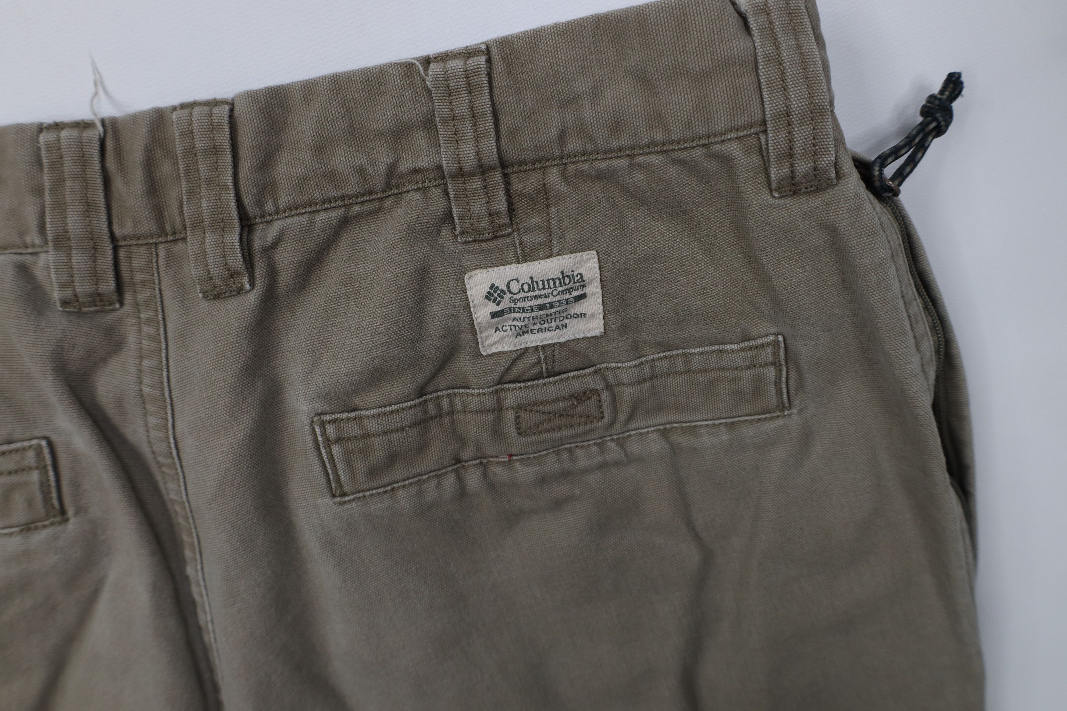 Columbia Vintage Columbia Spell Out Canvas Wide Leg Pants Green Size US 32 / EU 48 - 13 Thumbnail