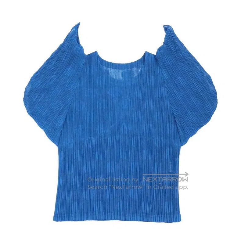 Issey Miyake Issey Miyake Polka Dot Jacquard Mesh Pleated Top Size XL / US 12-14 / IT 48-50 - 1 Thumbnail