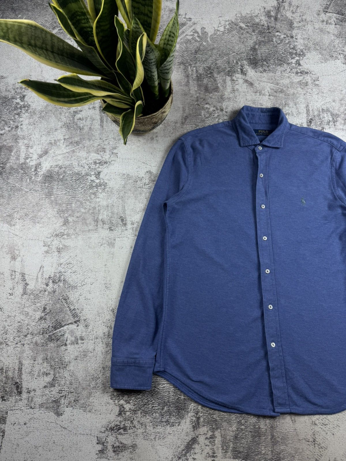 Polo Ralph Lauren Polo Ralph Lauren Knit Medium Basic Button Blue Oxford Classic LongSleeve Shirt Size US M / EU 48-50 / 2 - 2 Thumbnail