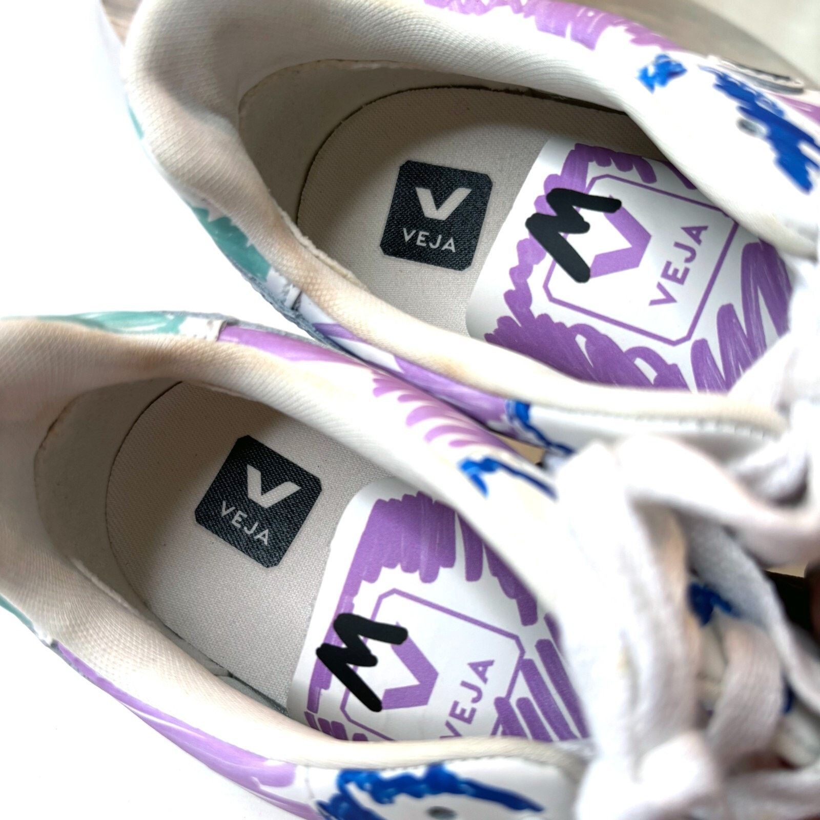 Veja Veja V-10 Leather X Marni Orchid Black Sneakers US Size 8 Size US 8 / IT 38 - 4 Thumbnail