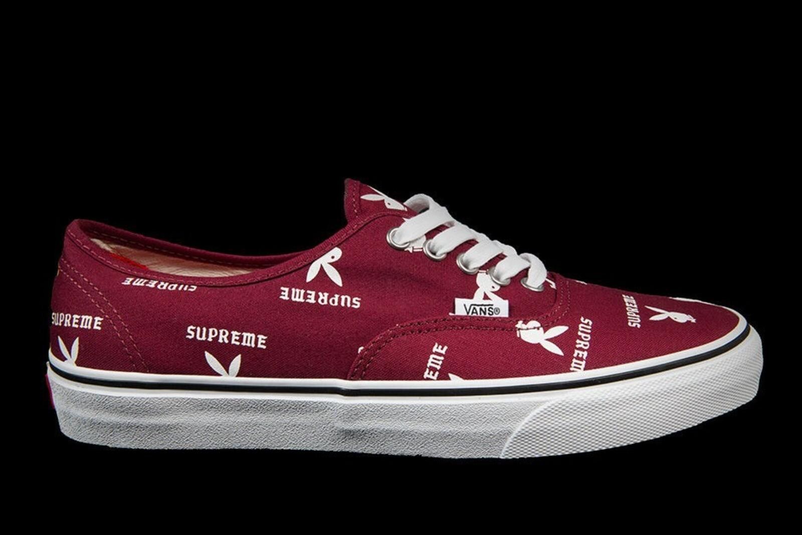 Vans 2014 VANS x Supreme Playboy Authentic Pro Burgundy Size US 11 / EU 44 - 1 Thumbnail