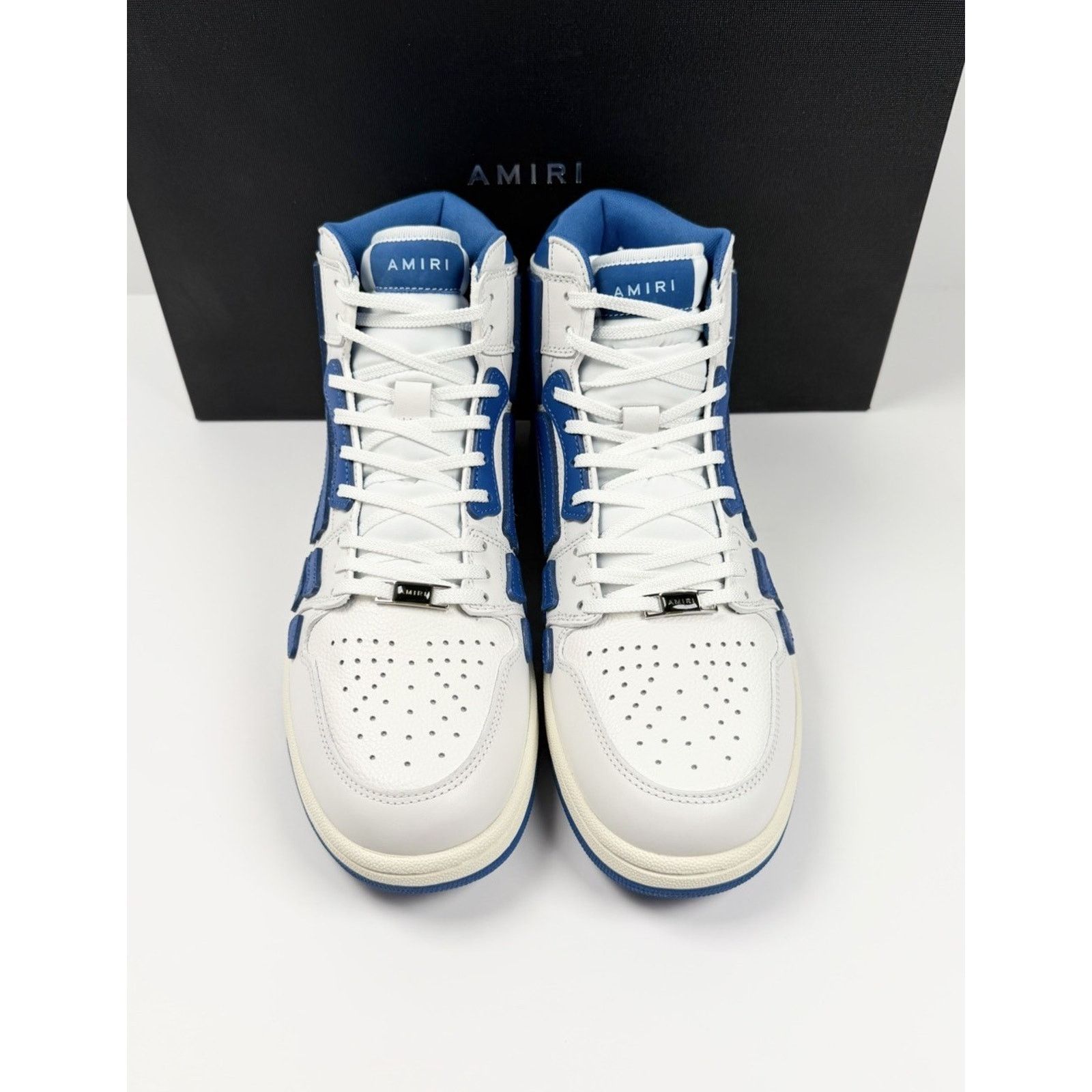 Amiri Size 46EU/13US - Amiri Skel Top High Top White Blue NEW! Size US 13 / EU 46 - 3 Thumbnail