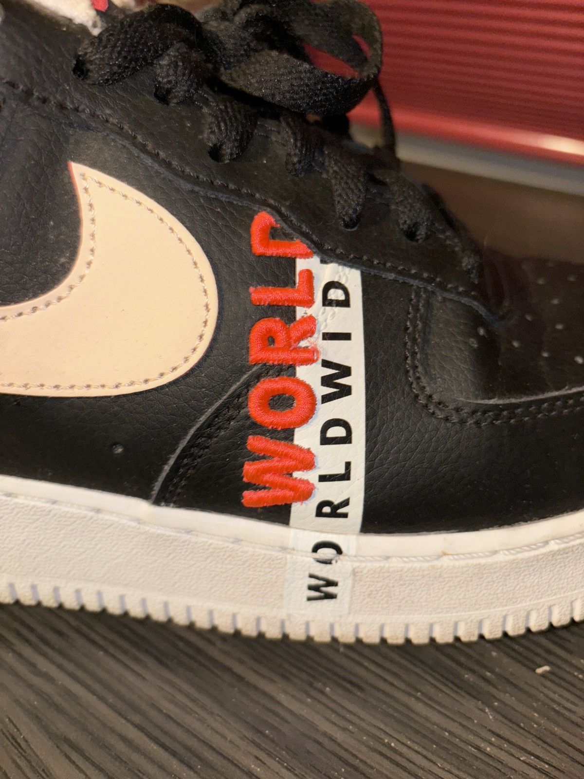 Nike × Vintage Nike Air Force 1 Low ‘Worldwide Pack - Black Crimson’ Size US 10 / EU 43 - 7 Thumbnail