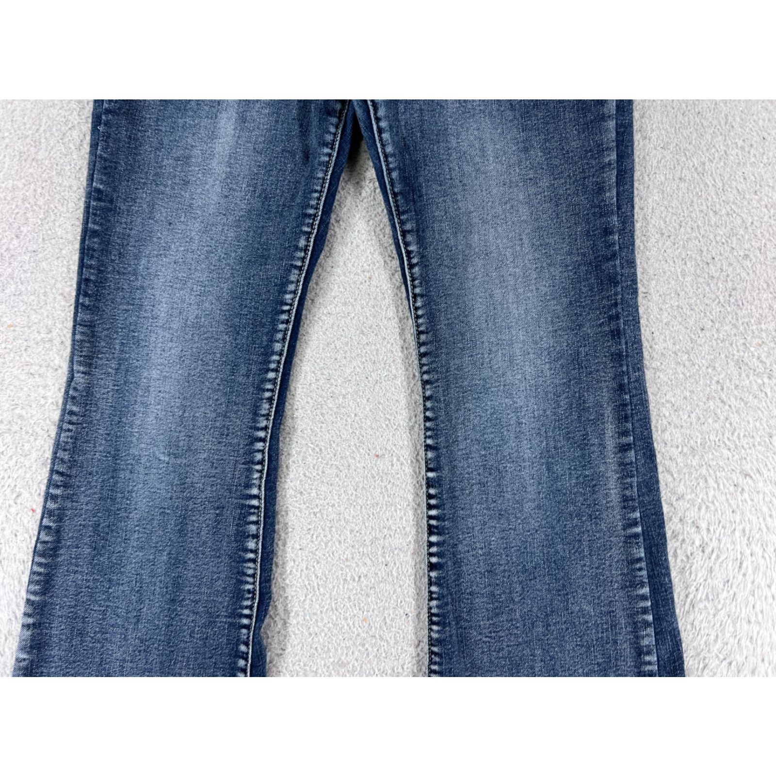 Shein SheIn Jeans Womens 4 Blue Denim Flare Cotton Blend Stretch Mid Rise 23x29 Pants Size 27" / US 4 / IT 40 - 3 Thumbnail