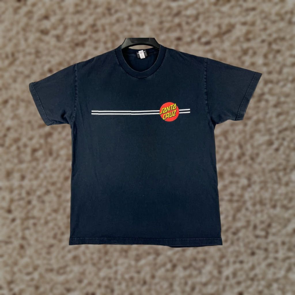 Vintage VINTAGE Santa Cruz Shirt Adult Large Black Round Logo Short Sleeve Crew Neck FADED 90s Mens Size US L / EU 52-54 / 3 - 1 Thumbnail