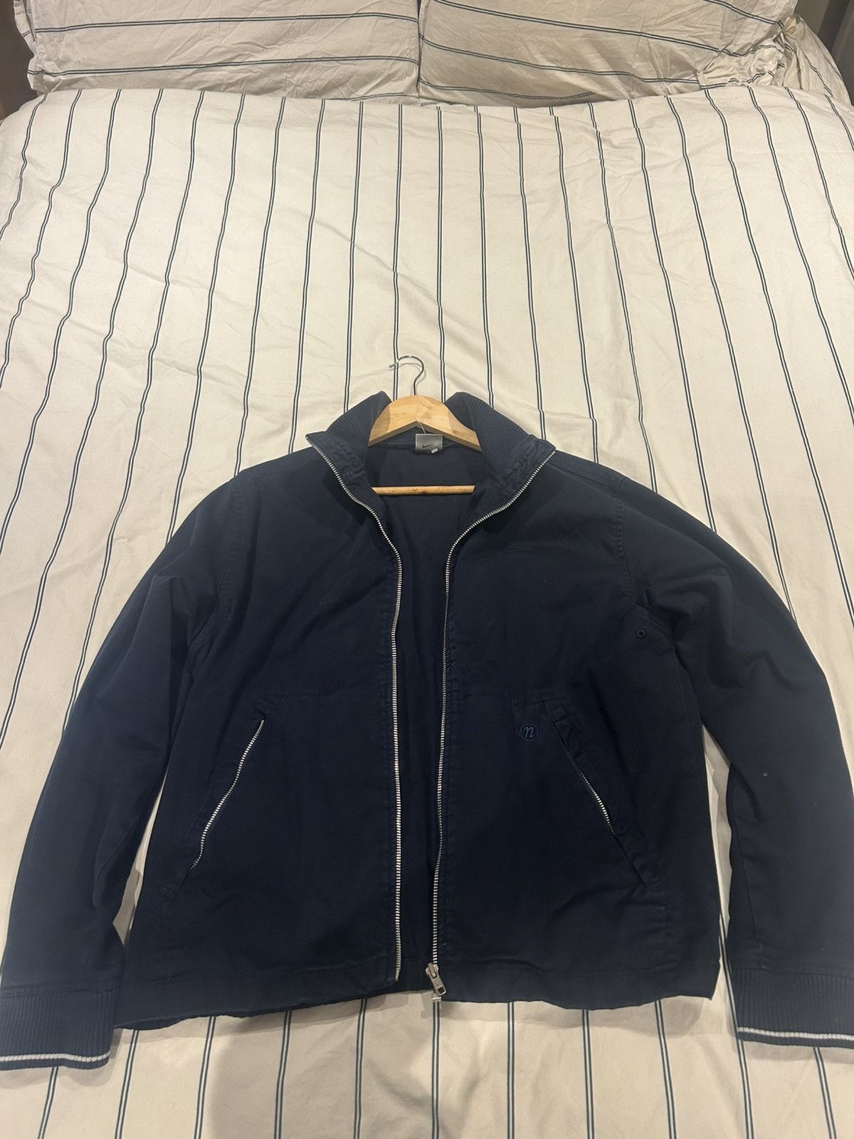 Nike VINTAGE nike navy full zip high collar Size US M / EU 48-50 / 2 - 4 Thumbnail
