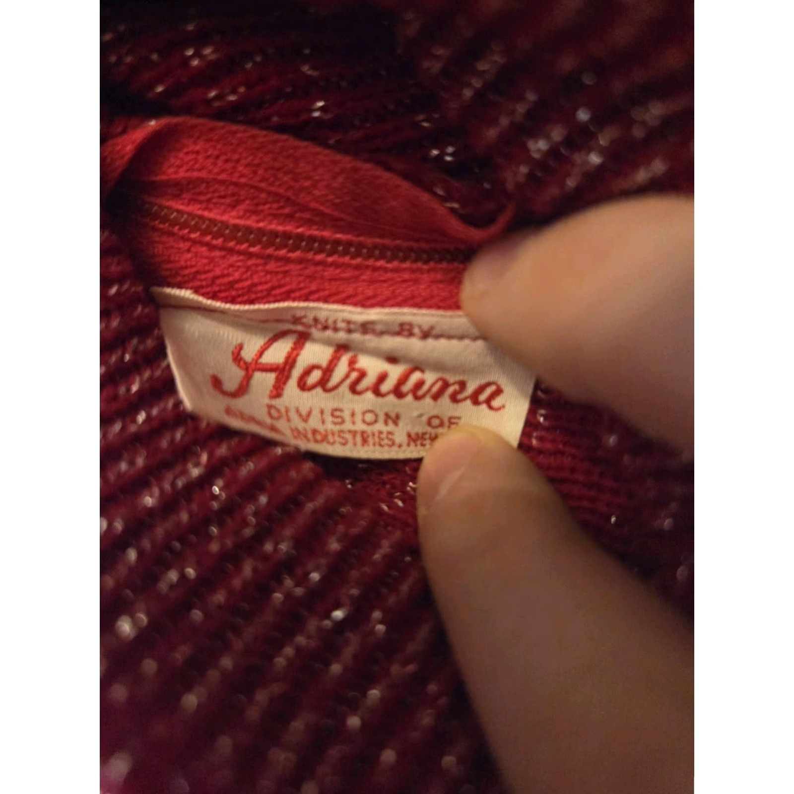 Vintage VINTAGE Adriana Red Metallic Turtleneck Acrylic Sweater Womens M 70s Decade 1970s Size M / US 6-8 / IT 42-44 - 7 Thumbnail