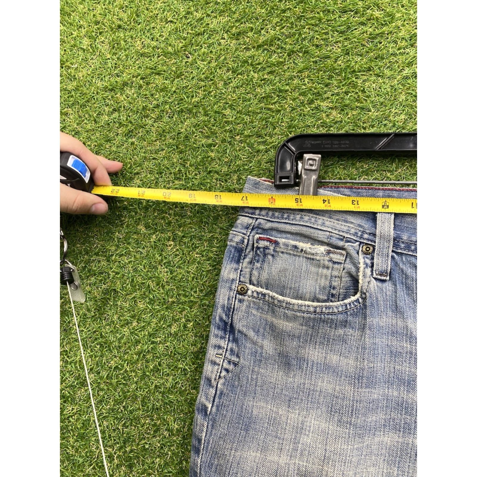 BKE VINTAGE BKE Jaxon Jeans Boot Cut Mid Rise 36x31 Light Wash Denim Men’s Regular 36 Blue Cowboy Theme Jeans - 5-Pocket Button Fly Mens Size US 36 / EU 52 - 3 Thumbnail