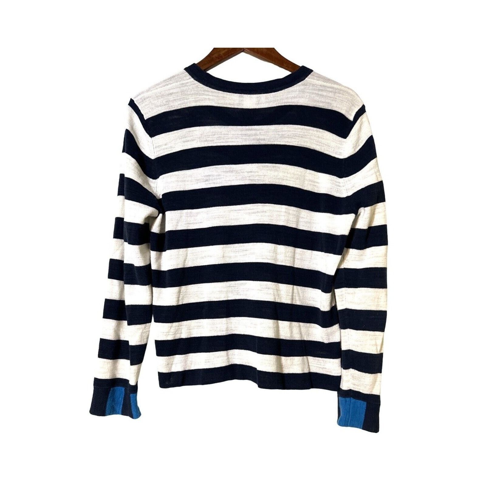 Other Doncaster Cardigan Hidden Snap Closure White Blue Large Size L / US 10 / IT 46 - 2 Thumbnail