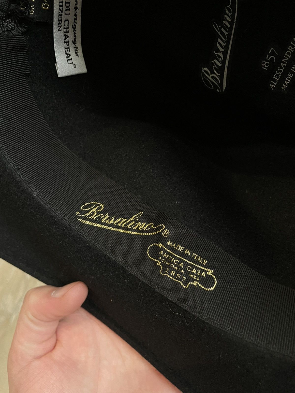 Borsalino Borsalino Alessandria 1857 Black Hat Size US8 UK 7 7/8 Size ONE SIZE - 9 Thumbnail