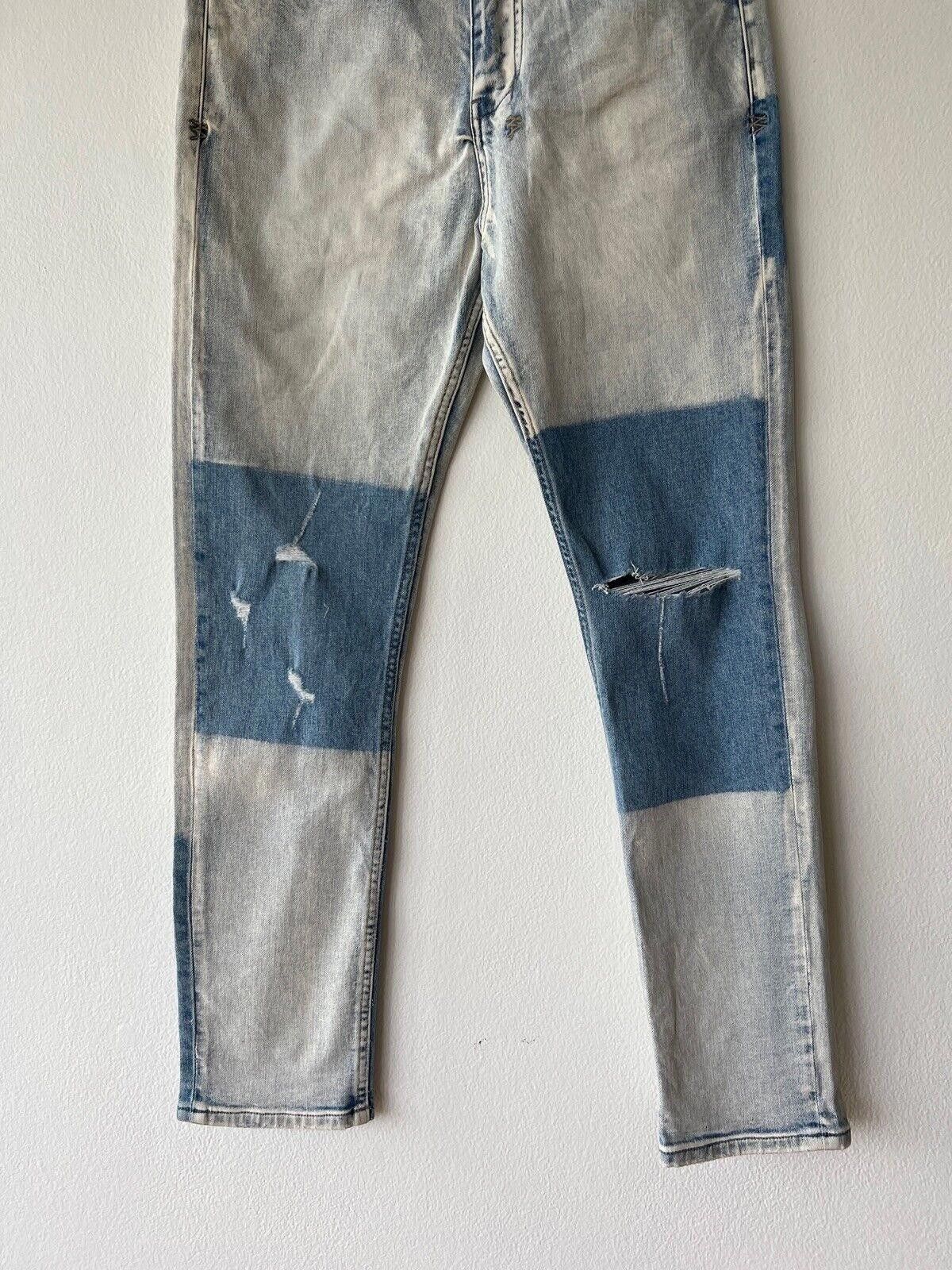 Ksubi new Ksubi mens denim jean wolfgang 32 2 tone blue patch rip Size US 32 / EU 48 - 3 Thumbnail