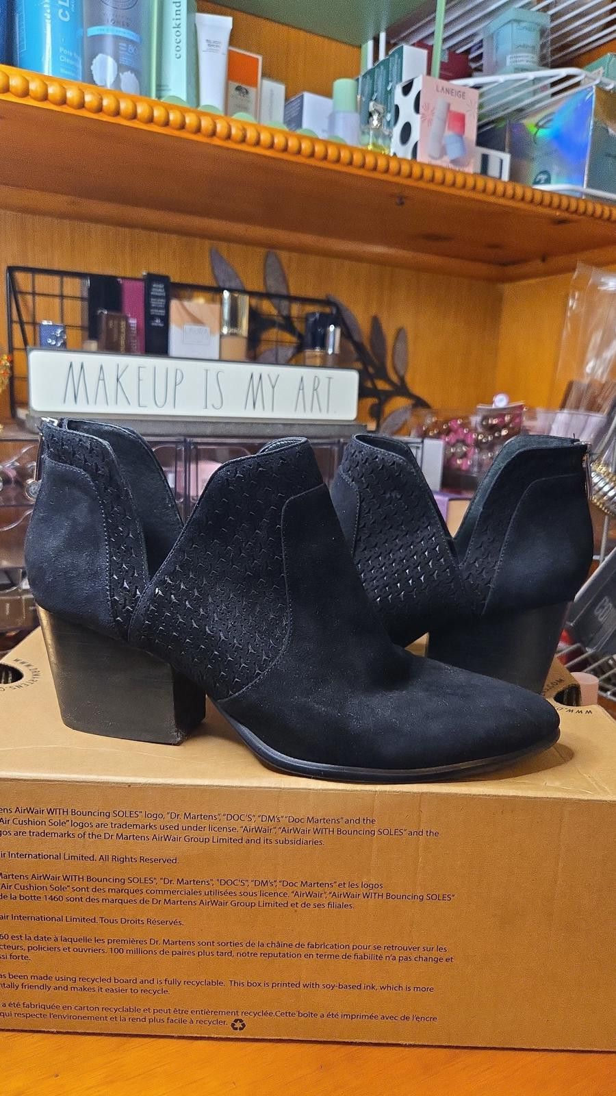 Vince Camuto Vince Camuto Black Suede Booties Size US 9.5 / IT 39.5 - 3 Thumbnail