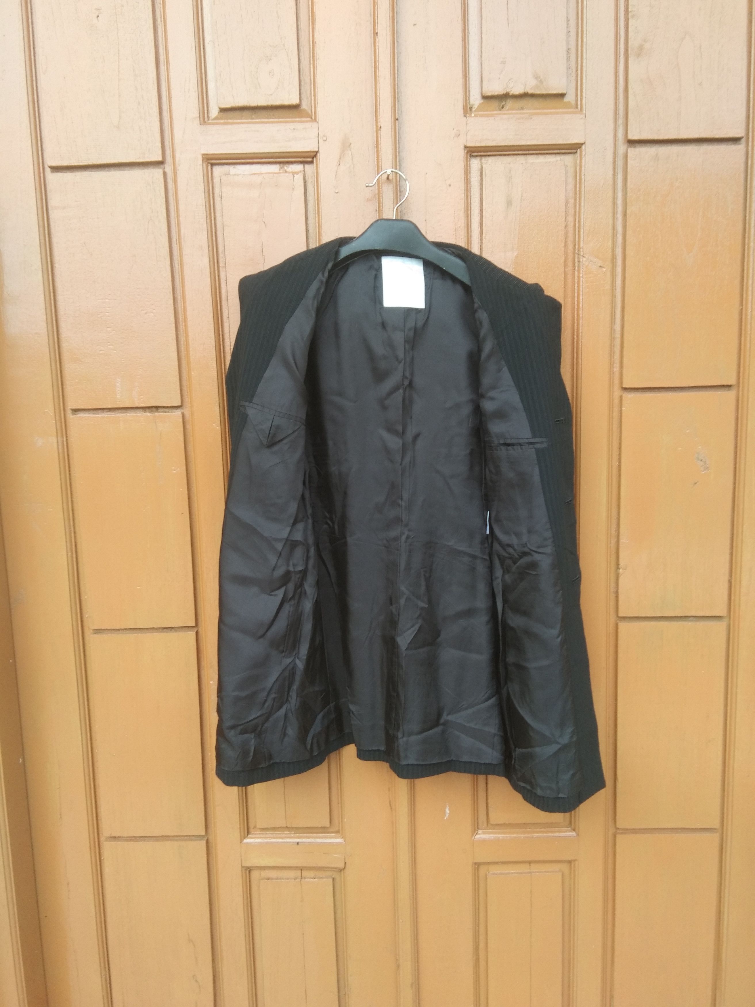 Yohji Yamamoto Workshop by yohjj yamamoto black stripe blazer jacket Size L / US 10 / IT 46 - 4 Thumbnail