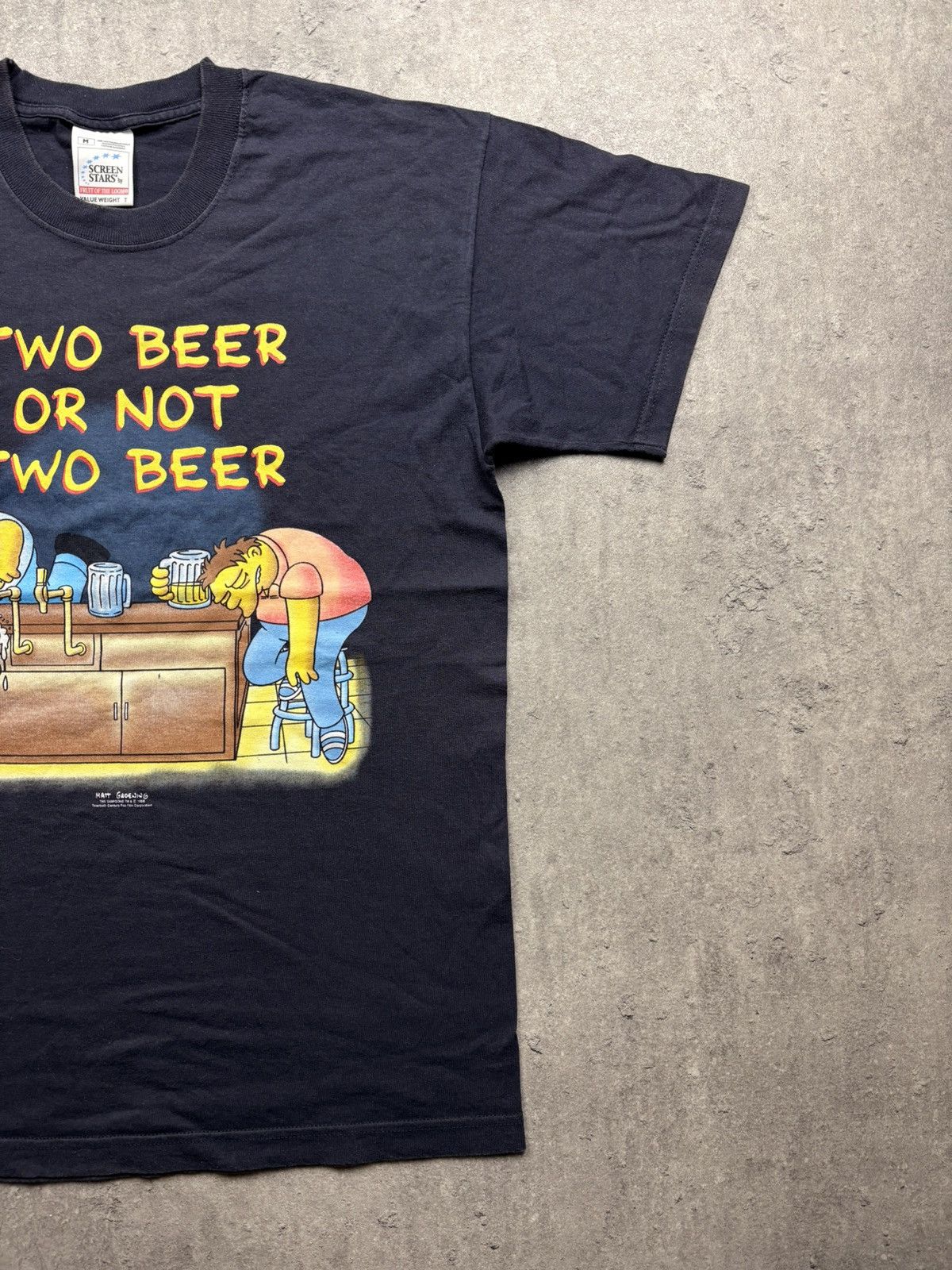 The Simpsons Vintage “Two Beer or Not Two Beer” 1988 T-Shirt Simpsons Size US M / EU 48-50 / 2 - 3 Thumbnail