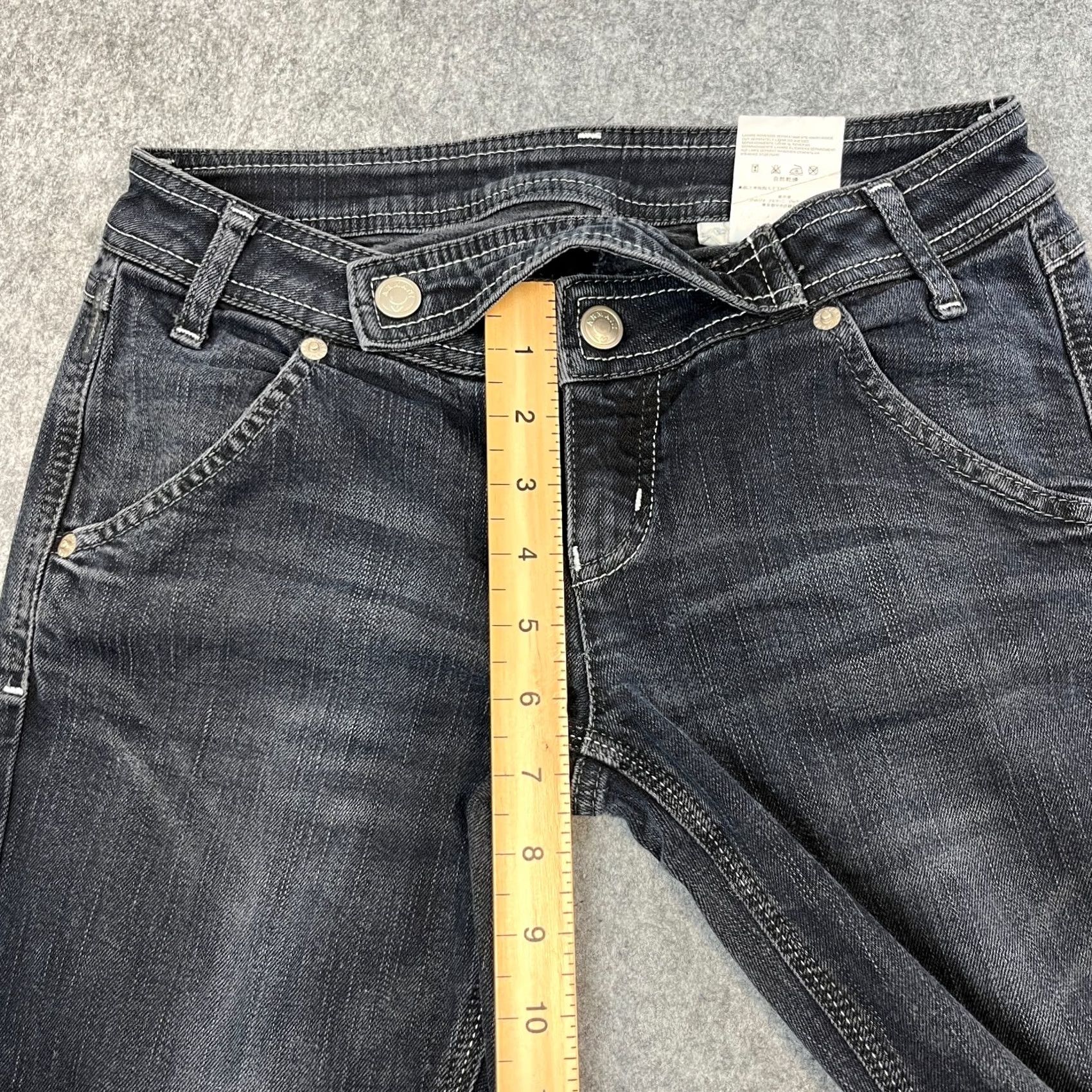 Vintage Armani Jeans Jeans Slim Skinny 28 32 UK10 Blue Low Rise AJ Sequin Spellout Womens Style: Skinny Baggy? Size 32" / US 10 / IT 46 - 6 Thumbnail