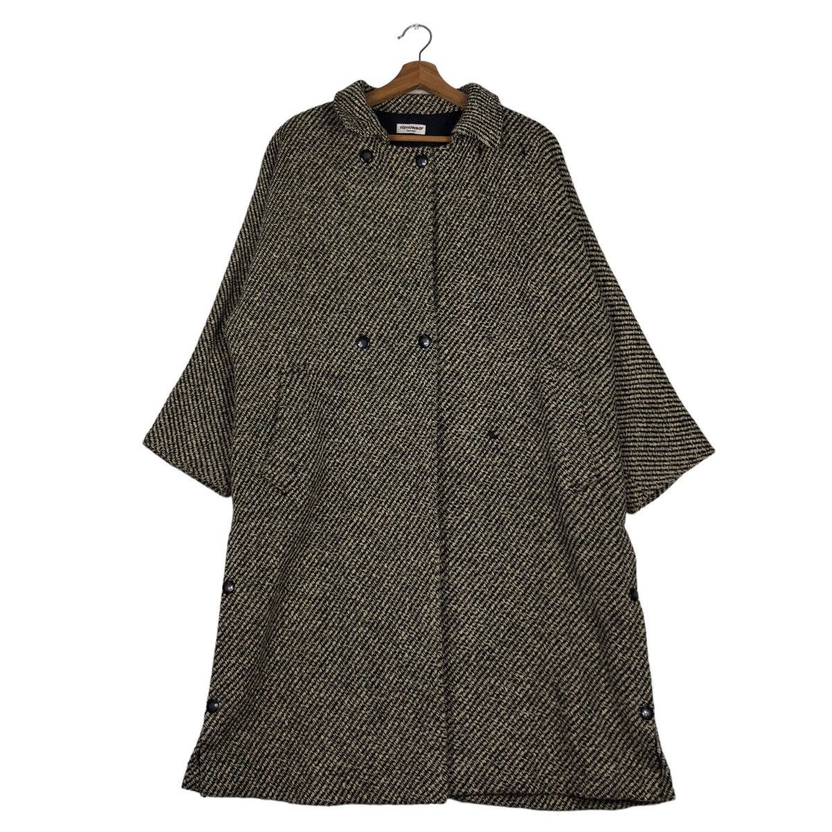Japanese Brand 🔥Rich Grey - Fly Long Jacket Wool Herringbone Issey Miyake Size US M / EU 48-50 / 2 - 1 Thumbnail