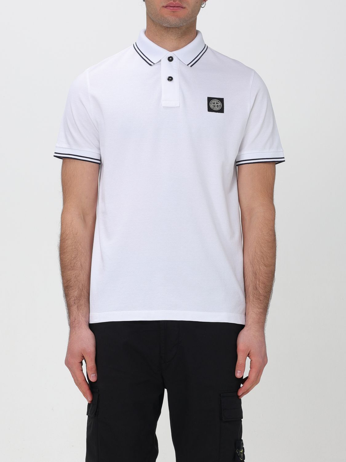 image of Stone Island Polo Shirt Men White (Size Medium)