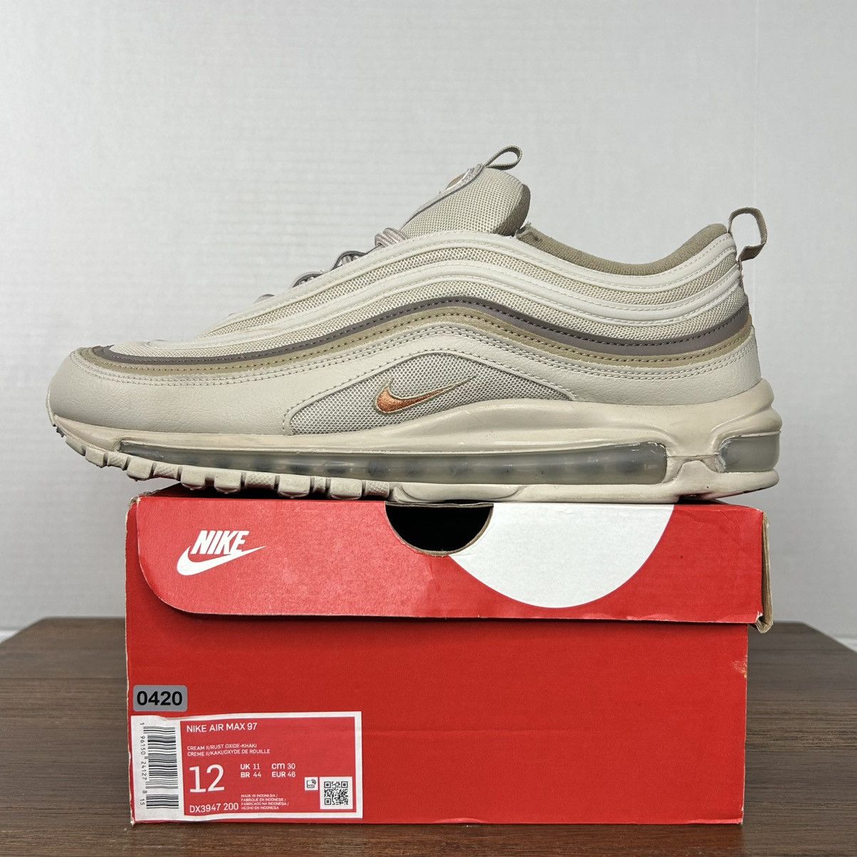 Nike Nike Air Max 97 Cream Khaki Size M12/W13.5 Size US 12 / EU 45 - 2 Thumbnail