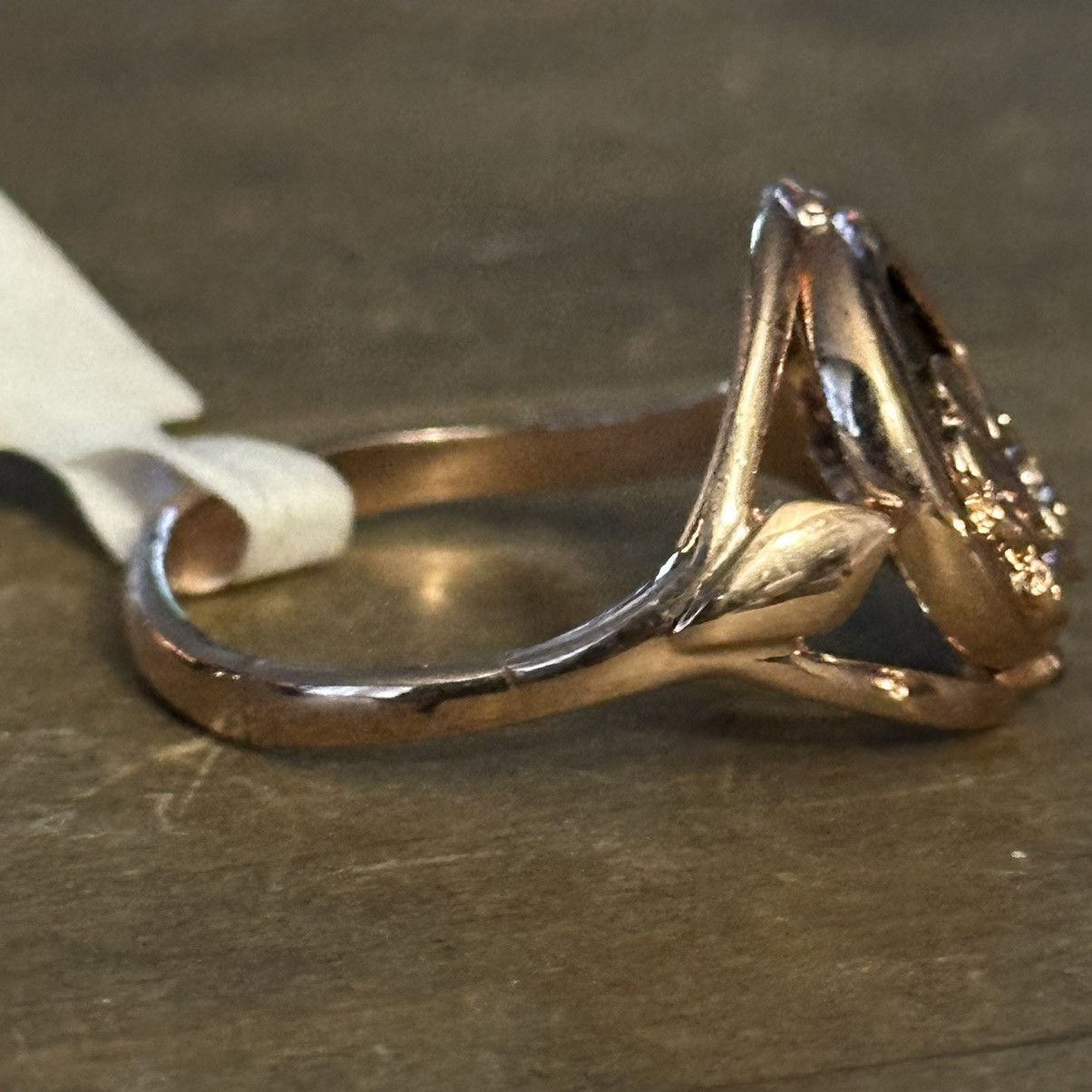 Vintage Vintage rose gold flower ring Size ONE SIZE - 5 Thumbnail