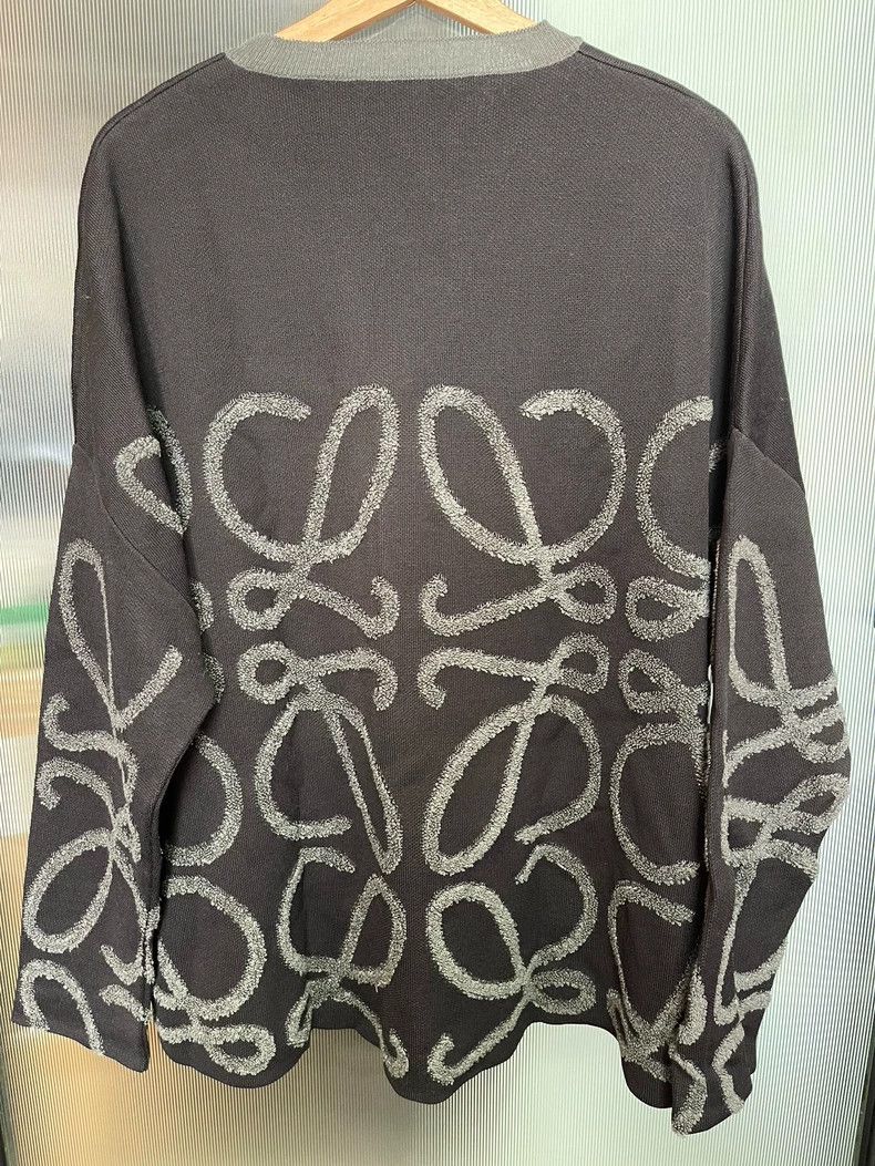 Loewe LOEWE Pure color Logo jacquard long sleeve round collar sw Size US L / EU 52-54 / 3 - 6 Thumbnail