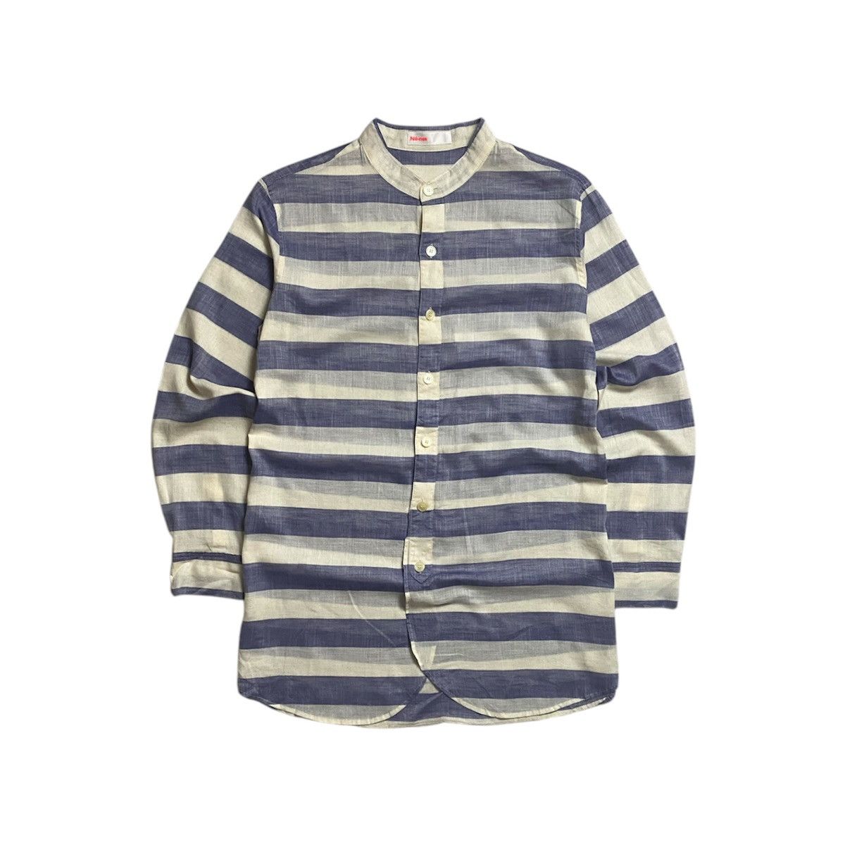 Issey Miyake × Japanese Brand × Ne-Net Issey Miyake Ne-net Linnen Shirt Stripe Size US L / EU 52-54 / 3 - 1 Thumbnail