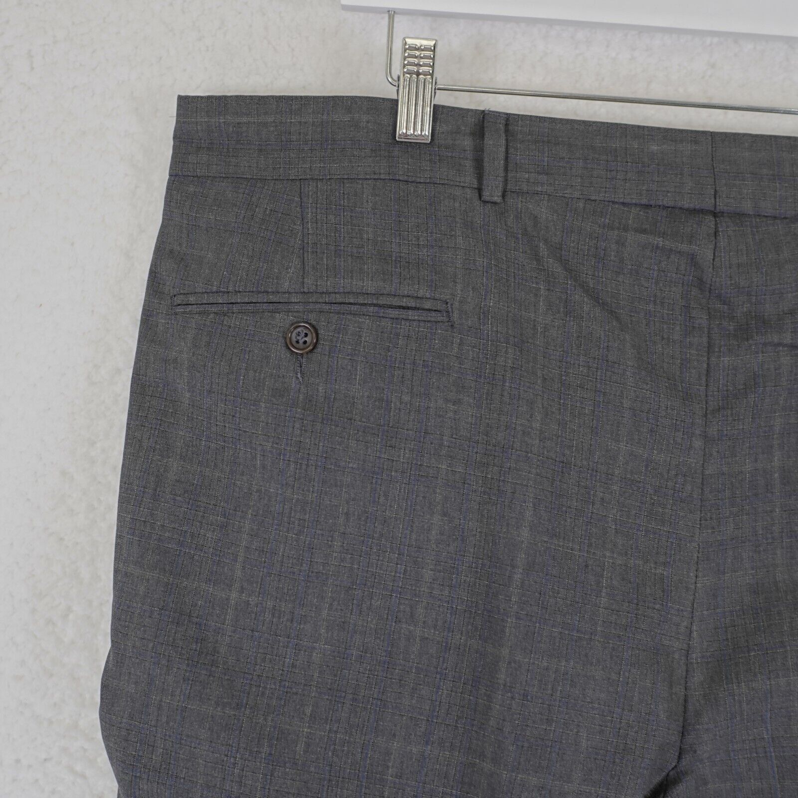 Hugo Boss Hugo Boss Celcius / Omega Wool Gray Blue Tan Check Windowpan Size 42R - 6 Thumbnail
