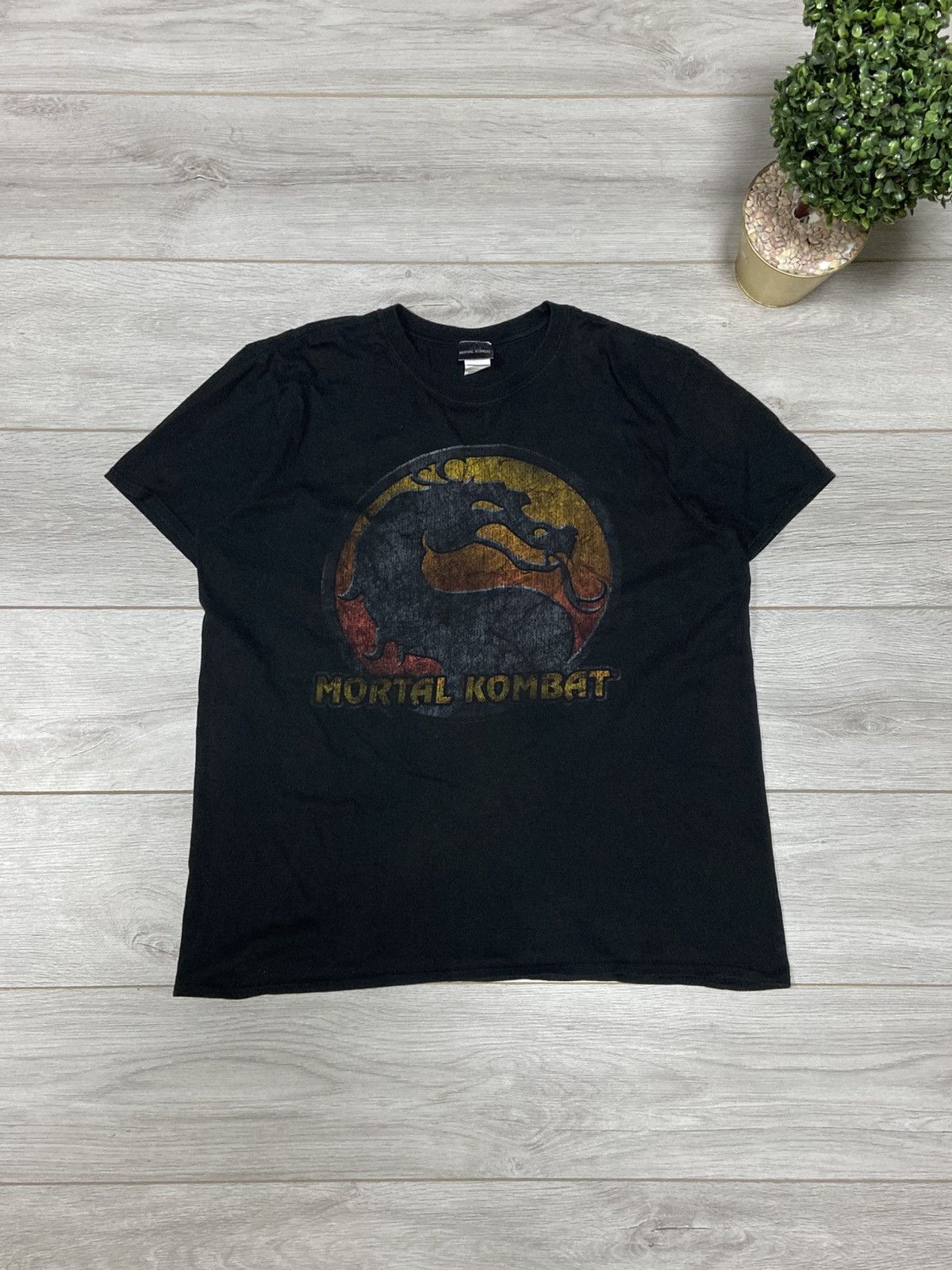 Warner Bros Mortal Combat vintage big dragon logo promo t-shirt Size US XL / EU 56 / 4 - 1 Thumbnail