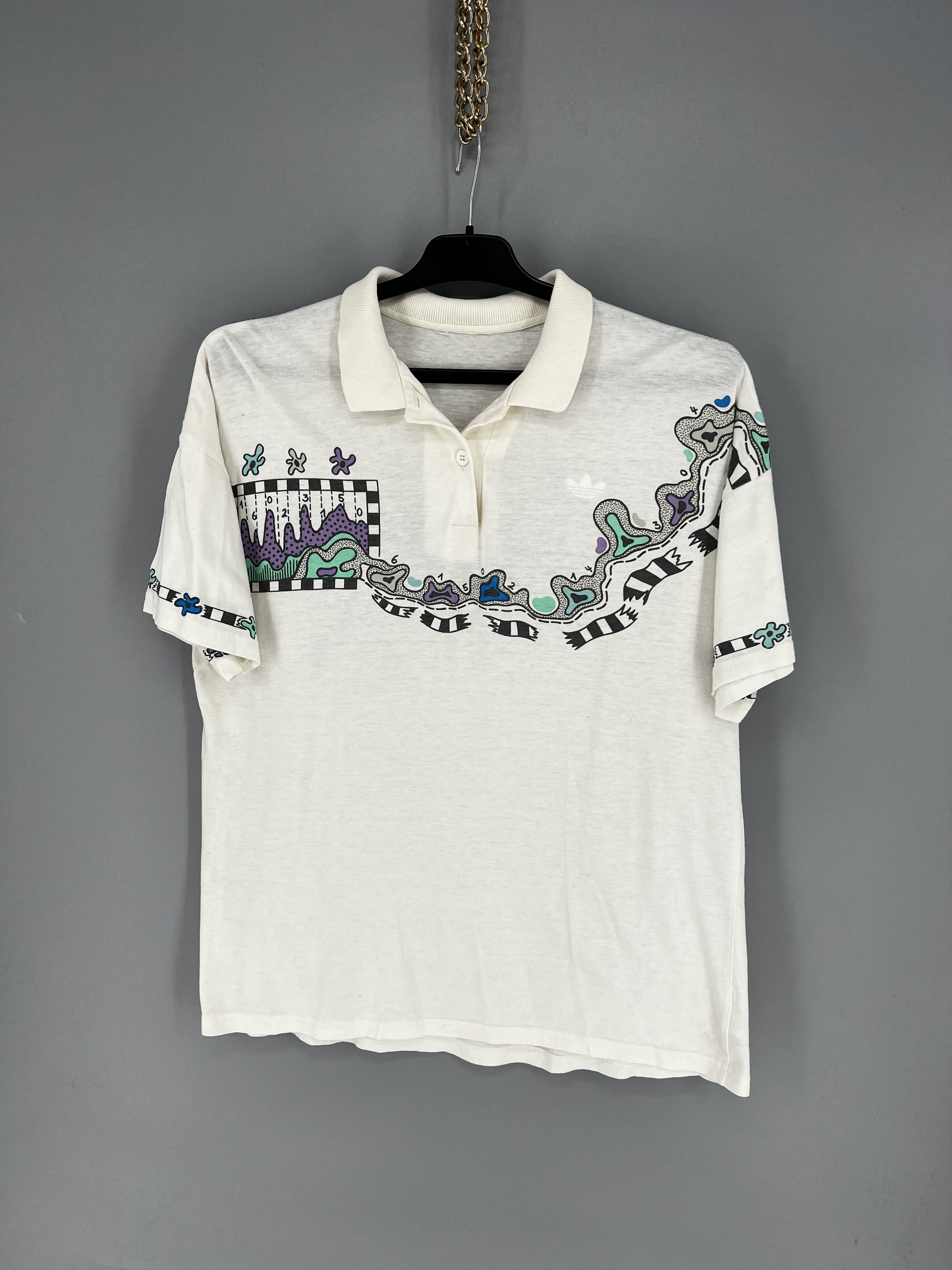 Adidas VTG Adidas Steffi Graf floral film logo flower Andre Agassi Size US S / EU 44-46 / 1 - 1 Thumbnail