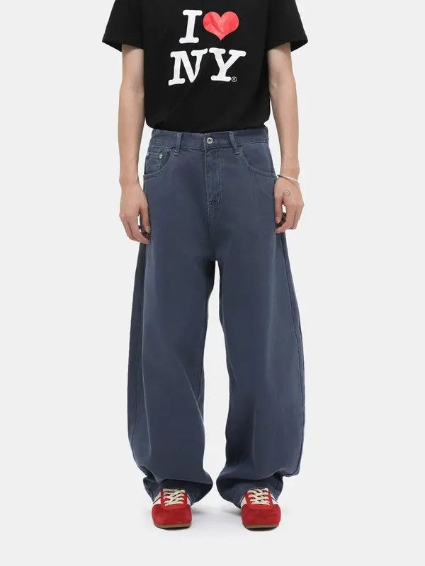Jean Japanese retro wide-leg versatile washed scimitar jeans Size US 32 / EU 48 - 1 Thumbnail