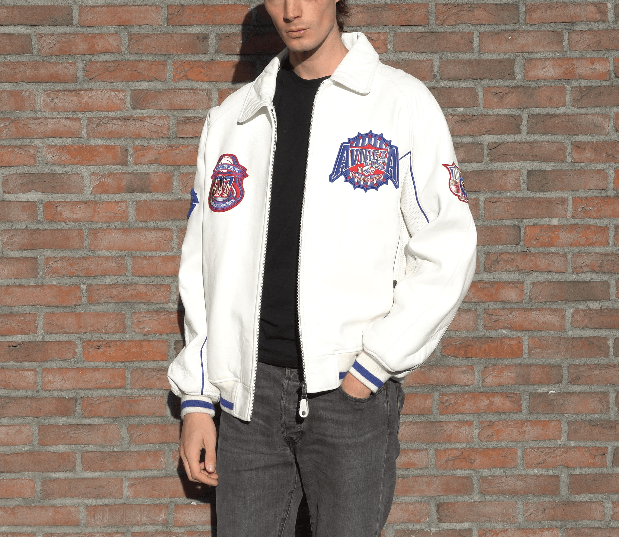 Avirex Avirex NY All Stars leather jacket 🏀 Size US L / EU 52-54 / 3 - 4 Thumbnail