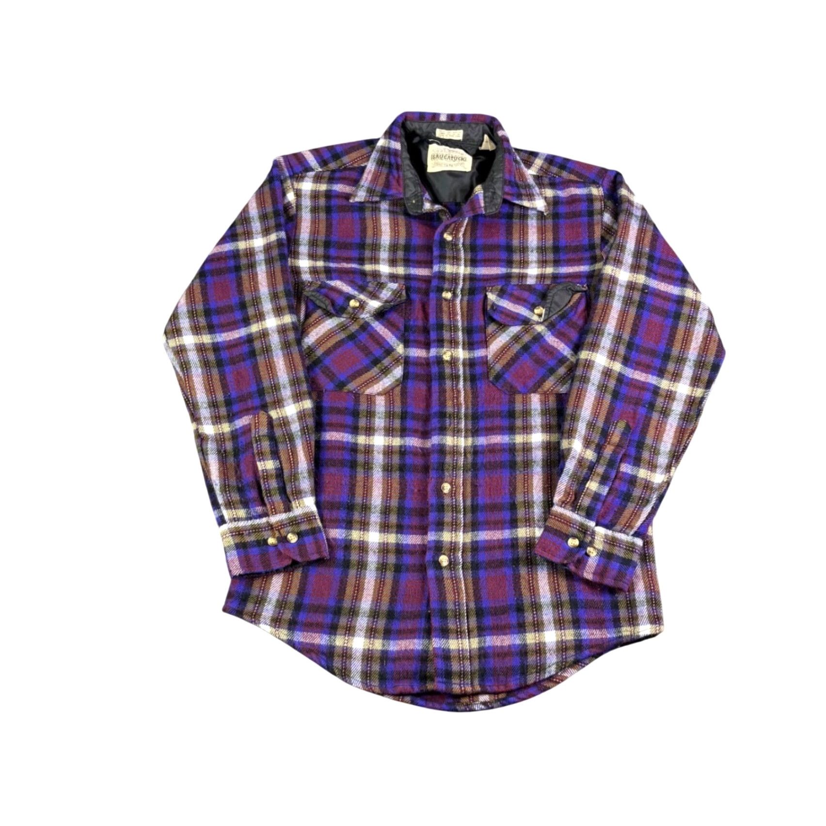 Vintage VINTAGE Saugatuck Dry Goods Plaid Flannel Shirt Lined Mens M Purple 90s Casual Workwear Button-Up Size US M / EU 48-50 / 2 - 2 Thumbnail