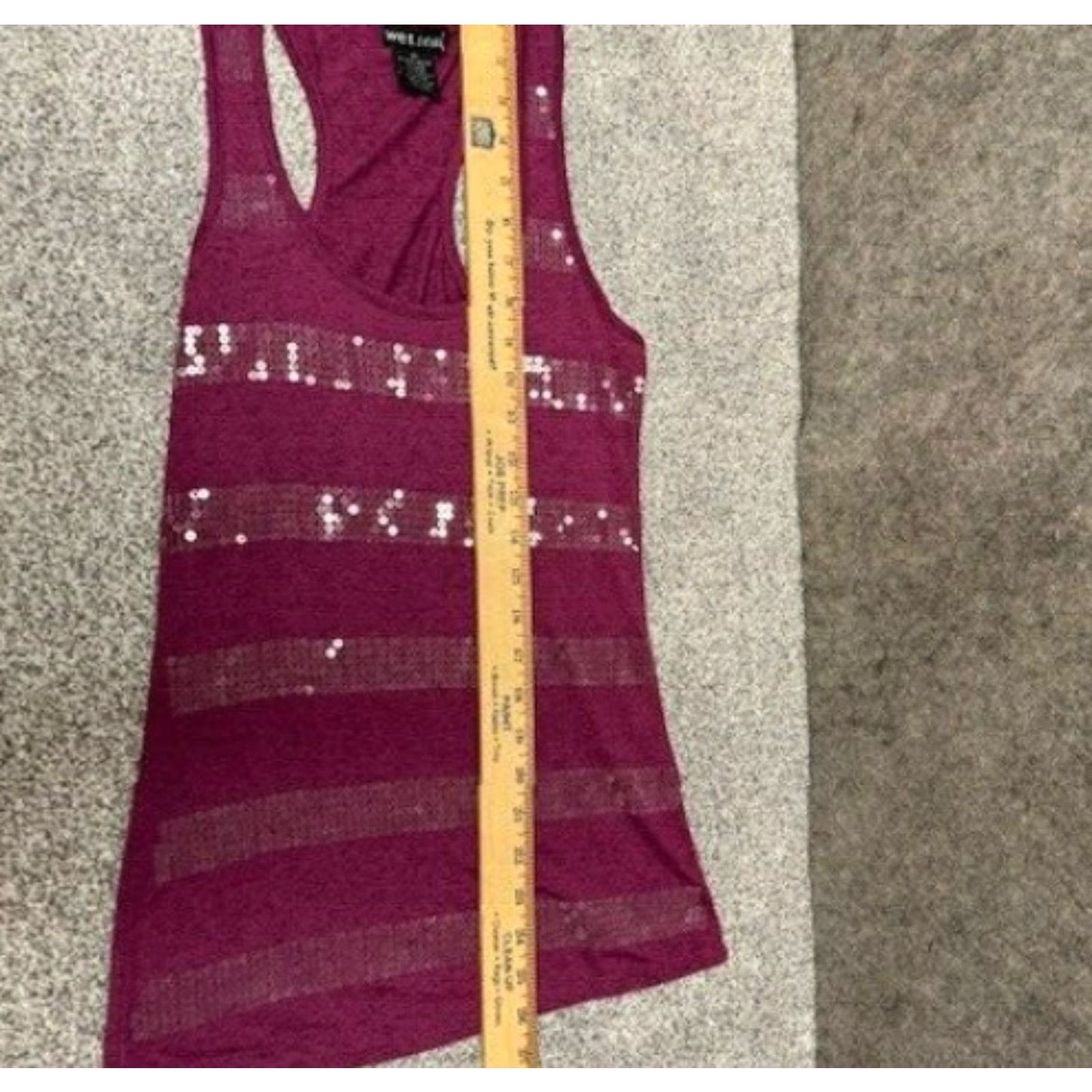 Vintage Wet Seal Tank Top Womens XS Sequins Embellished Fairy Grunge Festival 90s Y2K Tank Womens XS Purple Sequin Casual Vintage No Size XS / US 0-2 / IT 36-38 - 5 Thumbnail