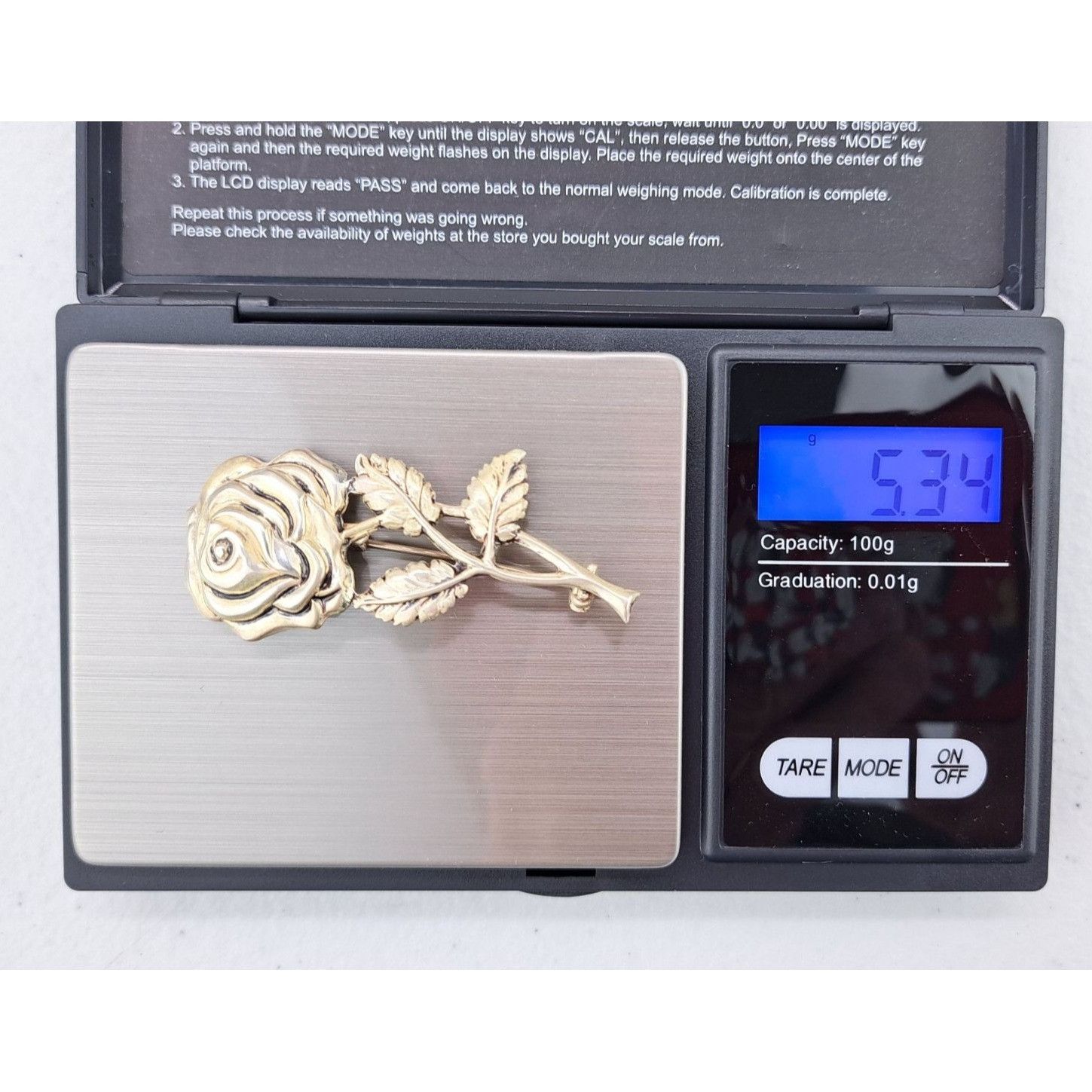 Vintage Vintage Sterling Silver Rose Brooch Pin Detailed Floral Size ONE SIZE - 9 Thumbnail
