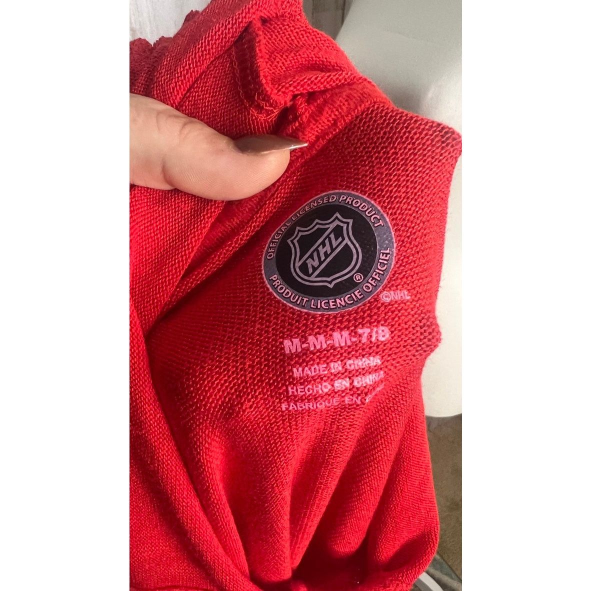 NHL NWT Chicago Blackhawks Women's Medium Hooded Long Sleeve Top Size M / US 6-8 / IT 42-44 - 5 Thumbnail