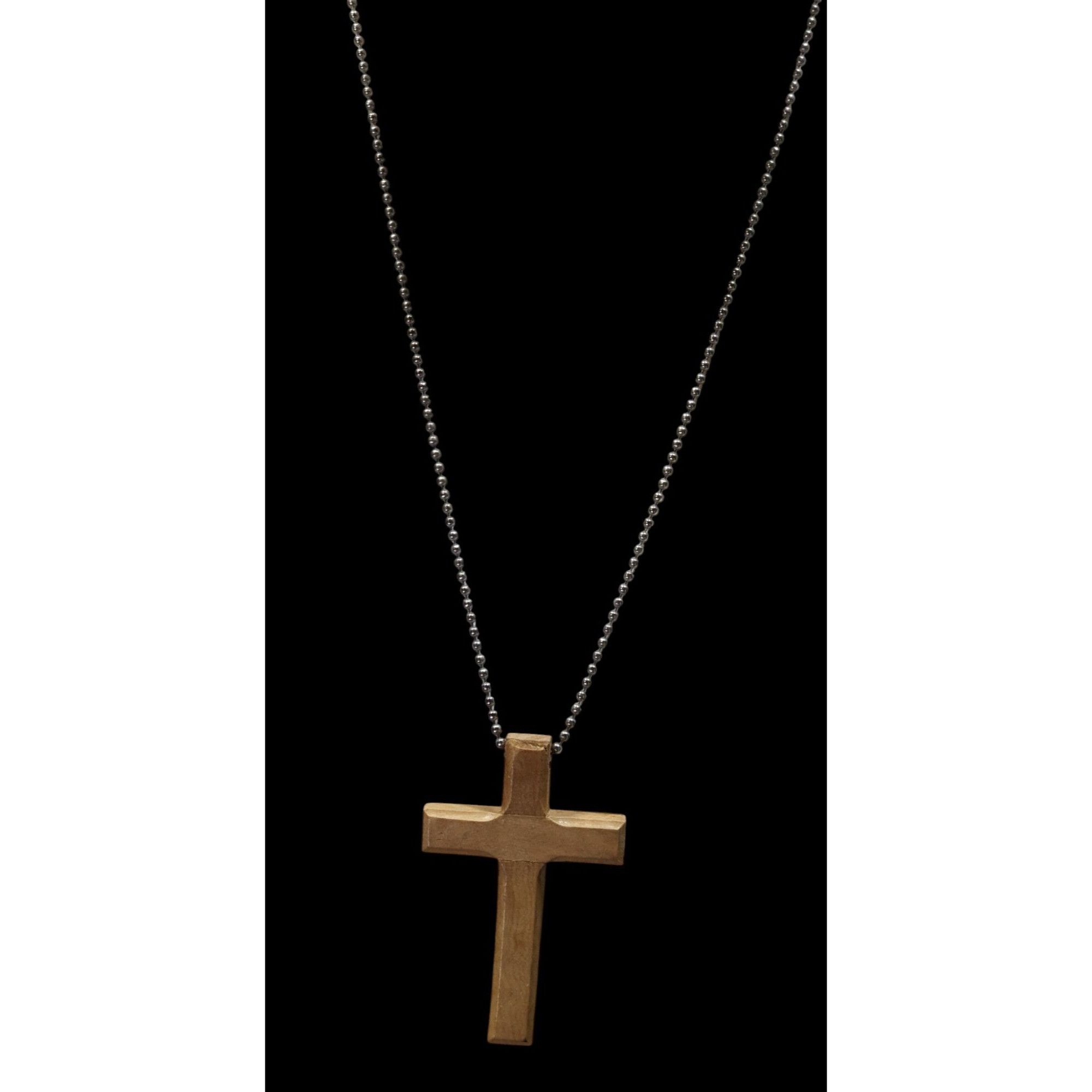 Other Handmade Religious Olive Wood Carved Cross Necklace Size ONE SIZE - 3 Thumbnail