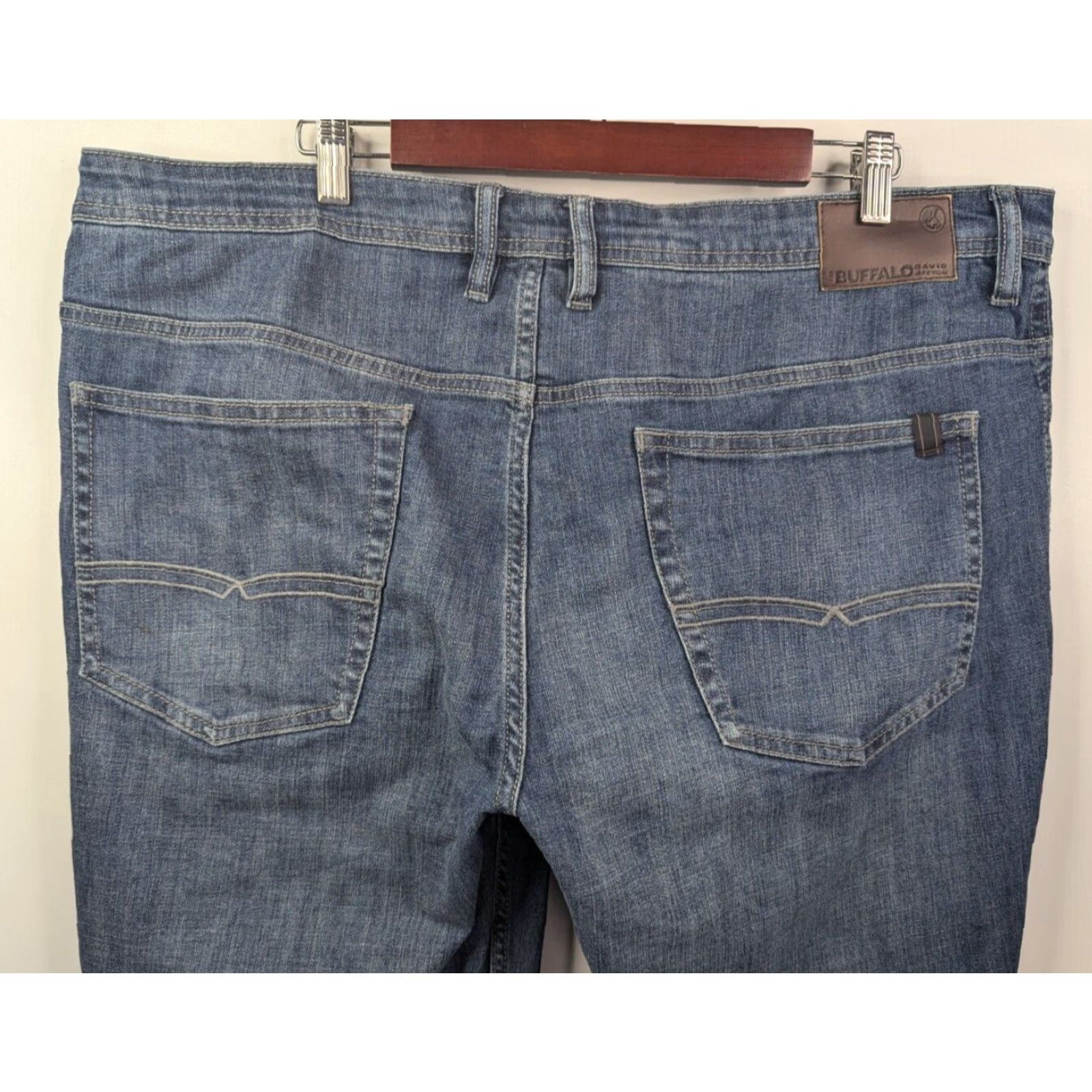 Buffalo David Bitton Buffalo David Bitton Jeans Buffalo David Bitton Jeans Jackson-X Men's 40x32 Straight Jeans Stretch Color: Blue Size US 43 - 3 Thumbnail