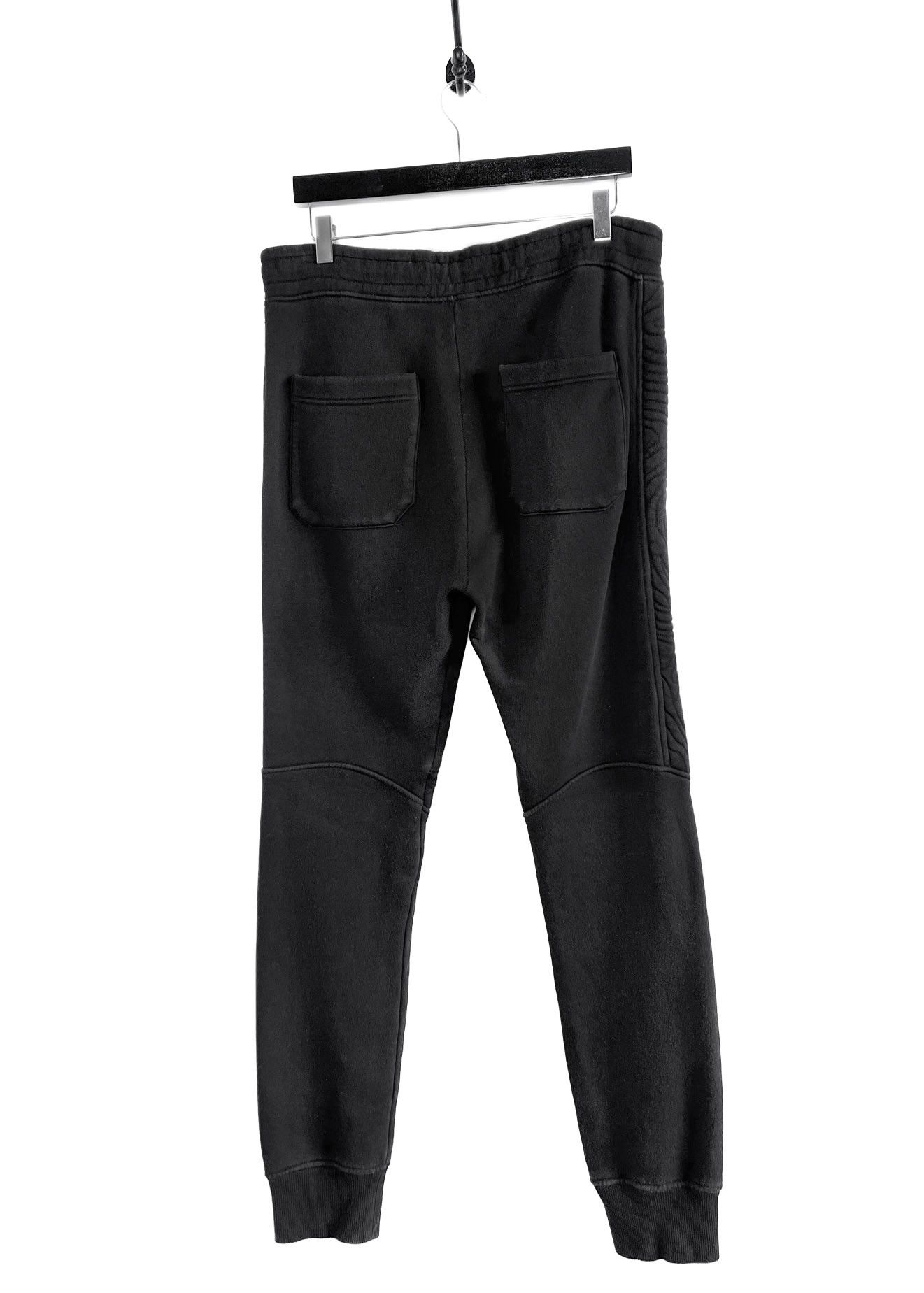 Balmain Balmain Black Textured Biker Sweatpants Size US 36 / EU 52 - 3 Thumbnail